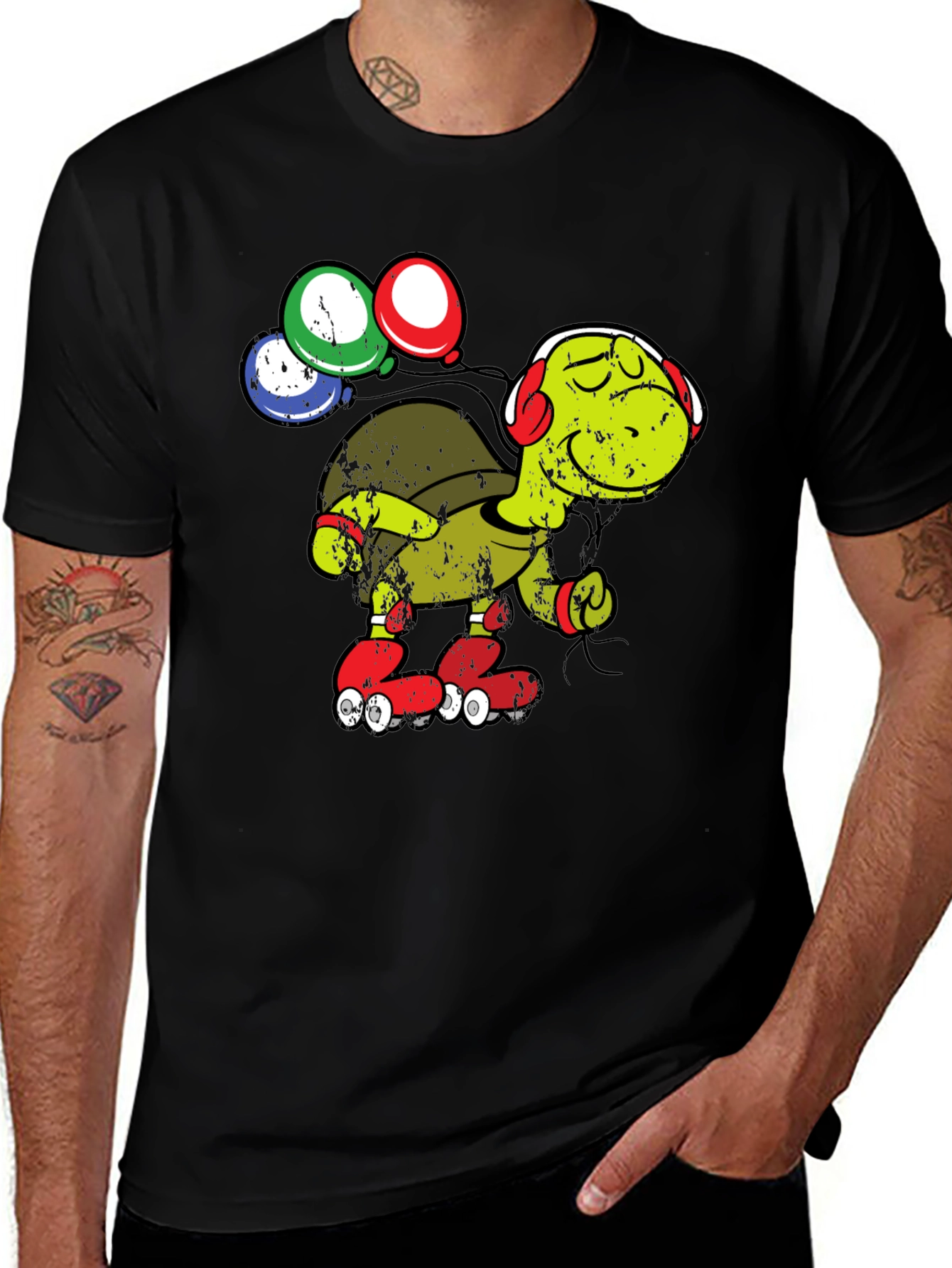 Turtle on Roller Skates Graphic Tee