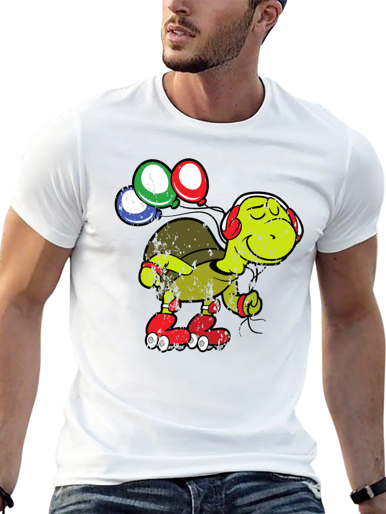 Turtle on Roller Skates Graphic Tee