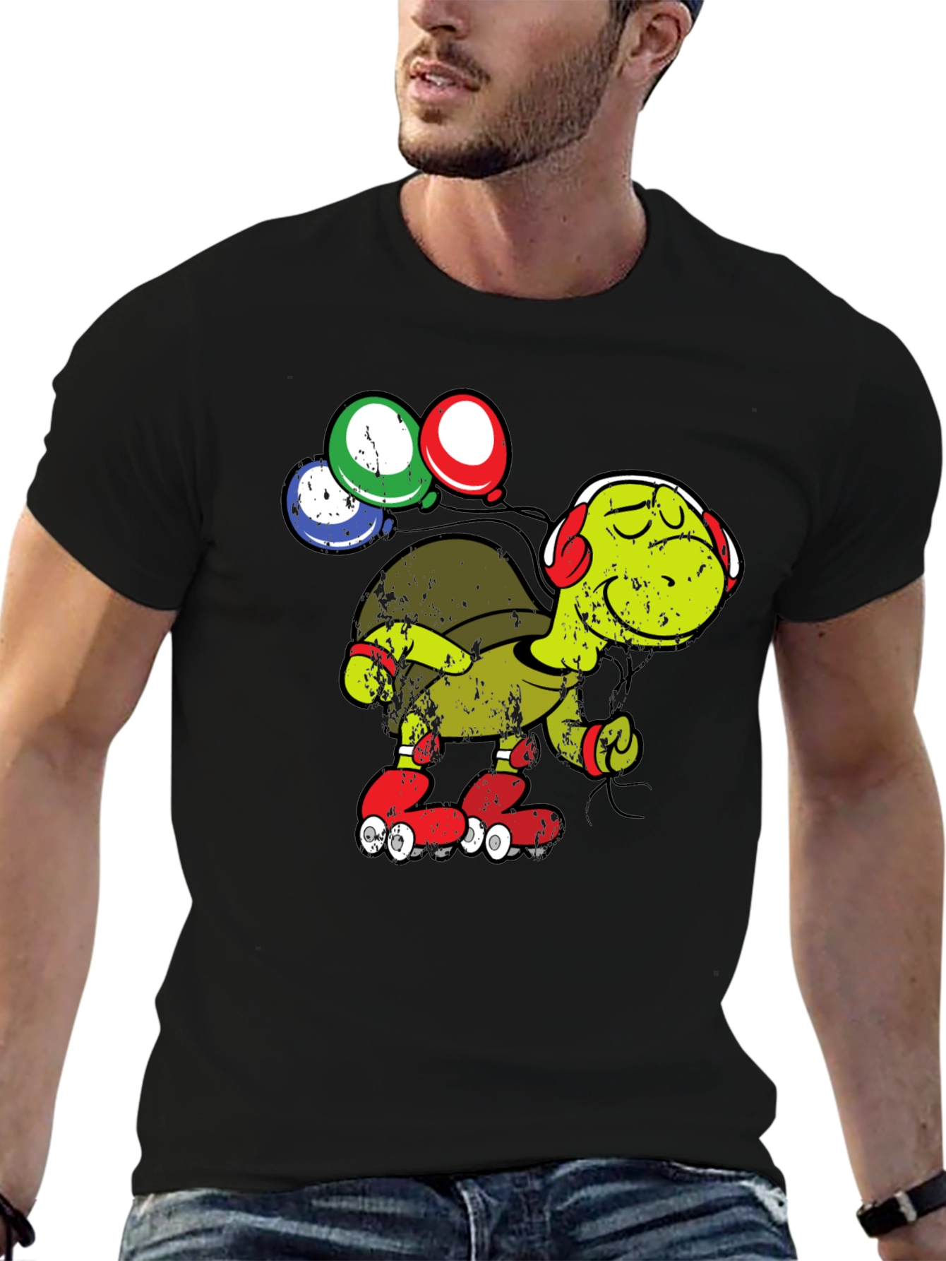 Turtle on Roller Skates Graphic Tee