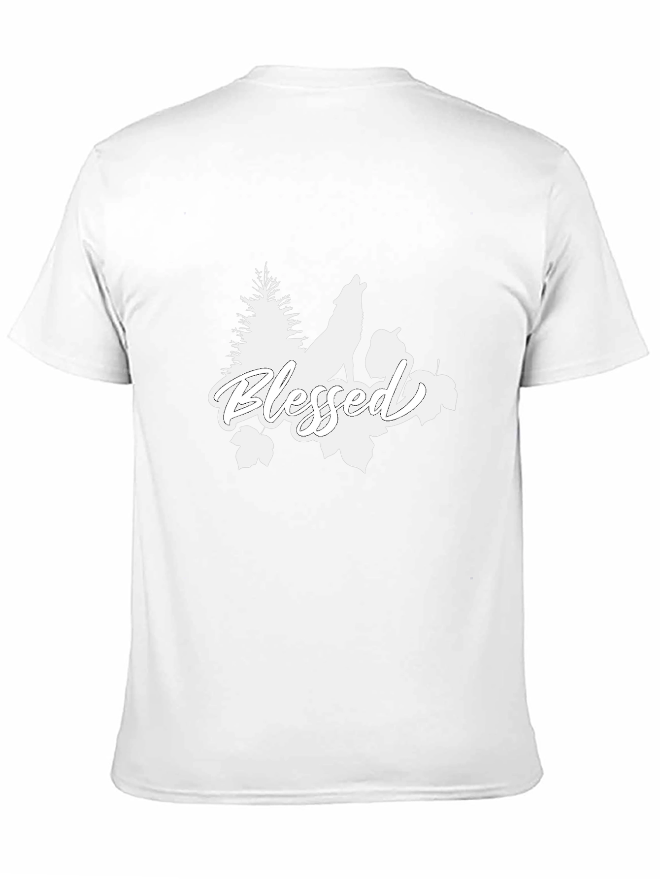 Blessed Wolf Graphic Tee - Black