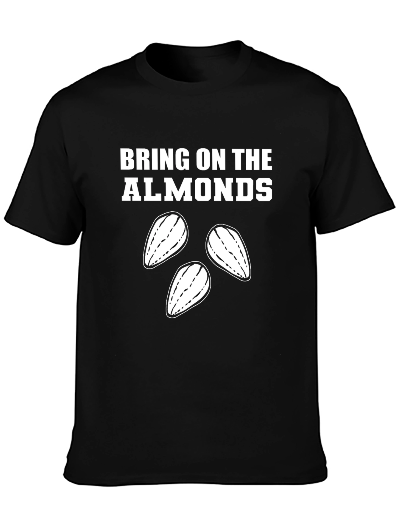 Bring on the Almonds Graphic T-Shirt - Black