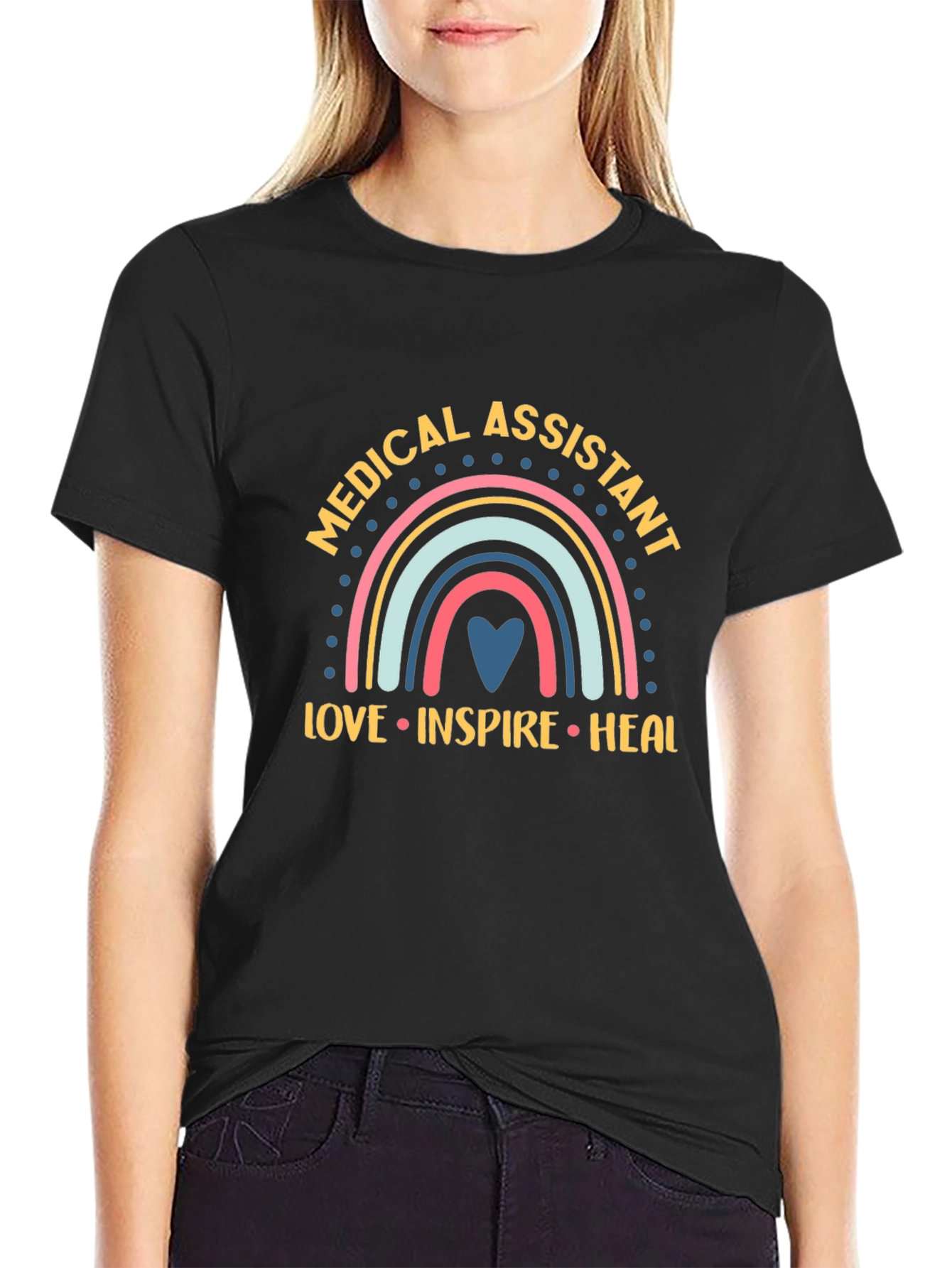 Medical Assistant Rainbow Graphic T-Shirt