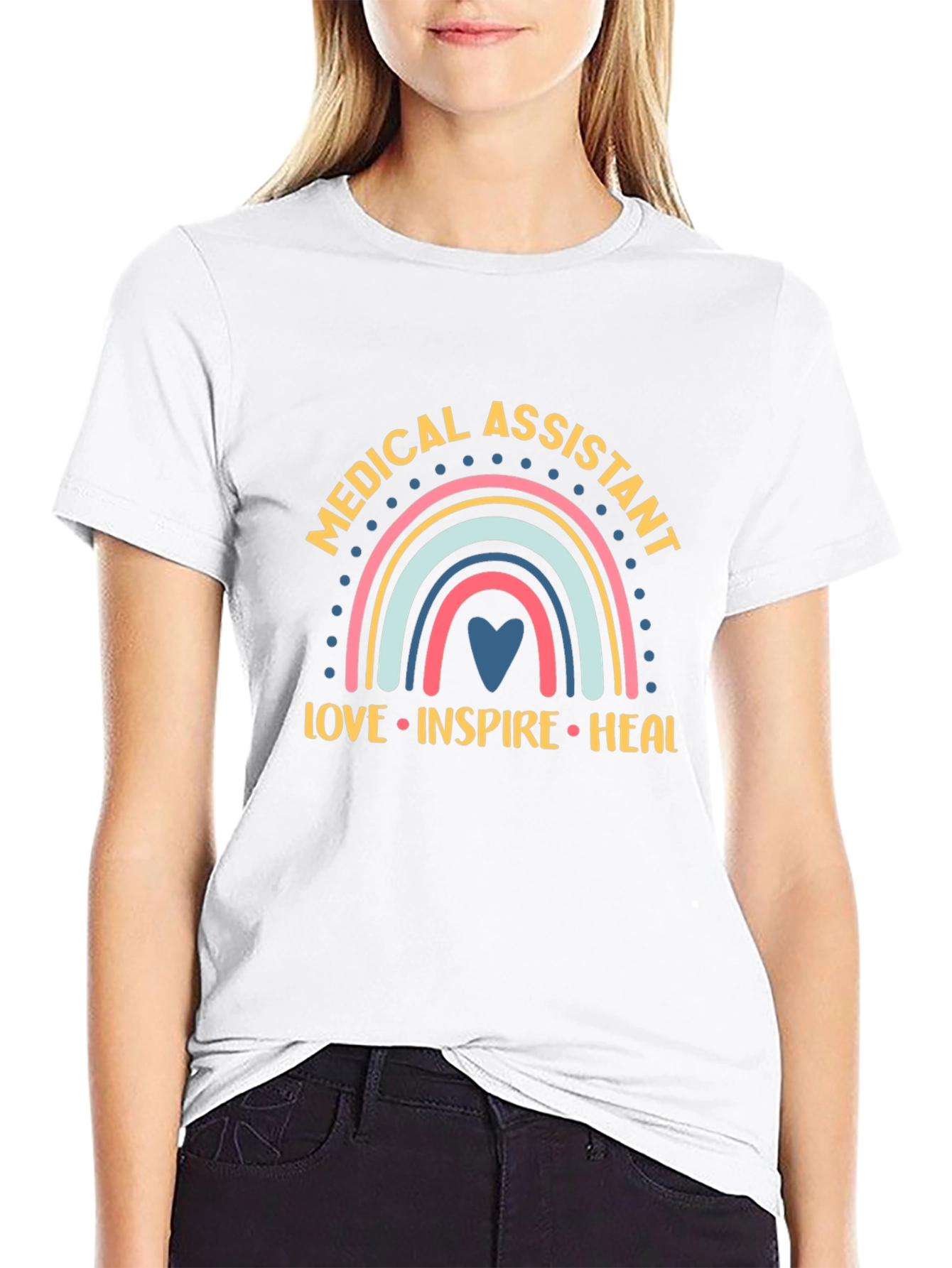 Medical Assistant Rainbow Graphic T-Shirt