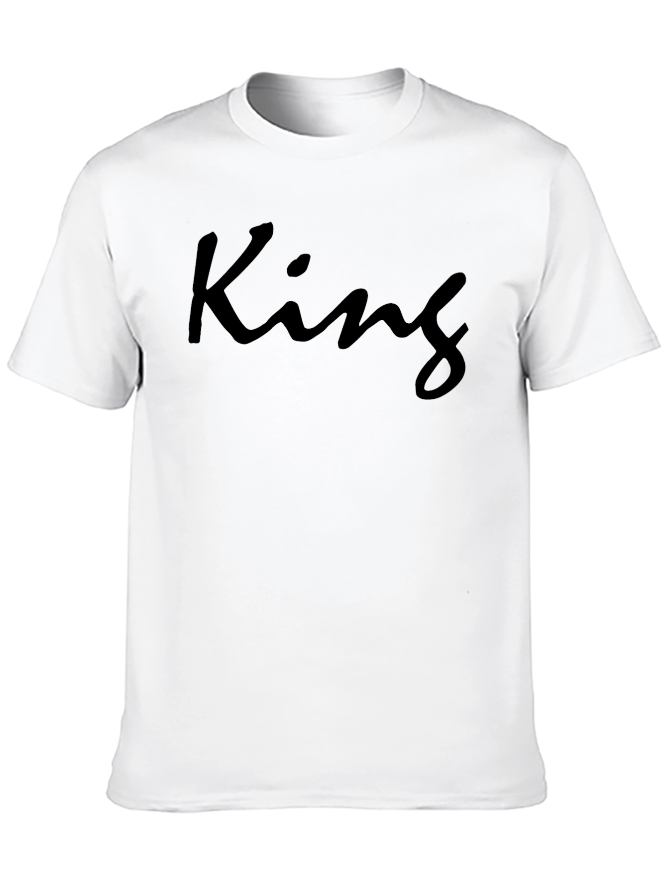 King Graphic T-Shirt - Modern Crew Neck Tee