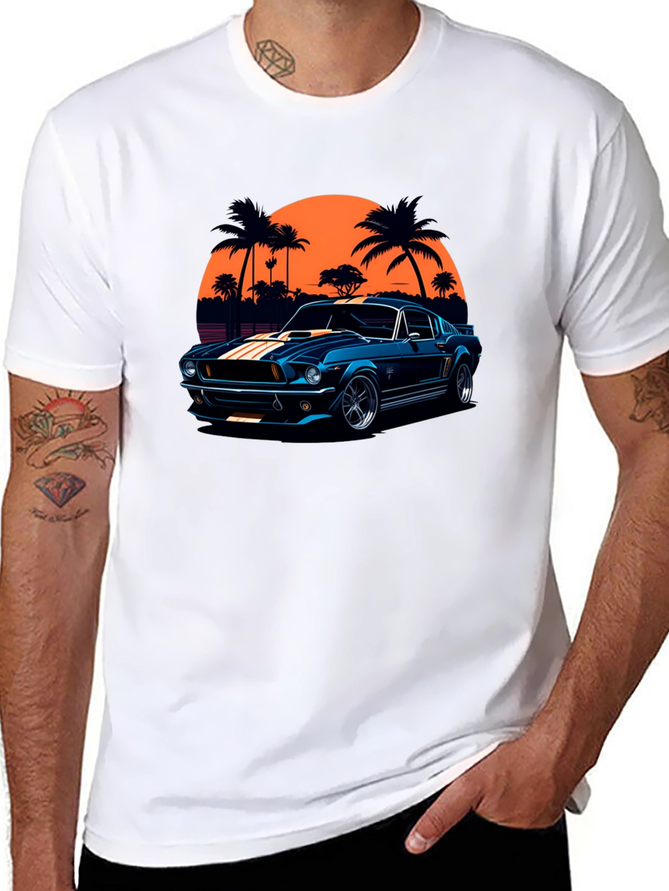 Retro Car Graphic T-Shirt