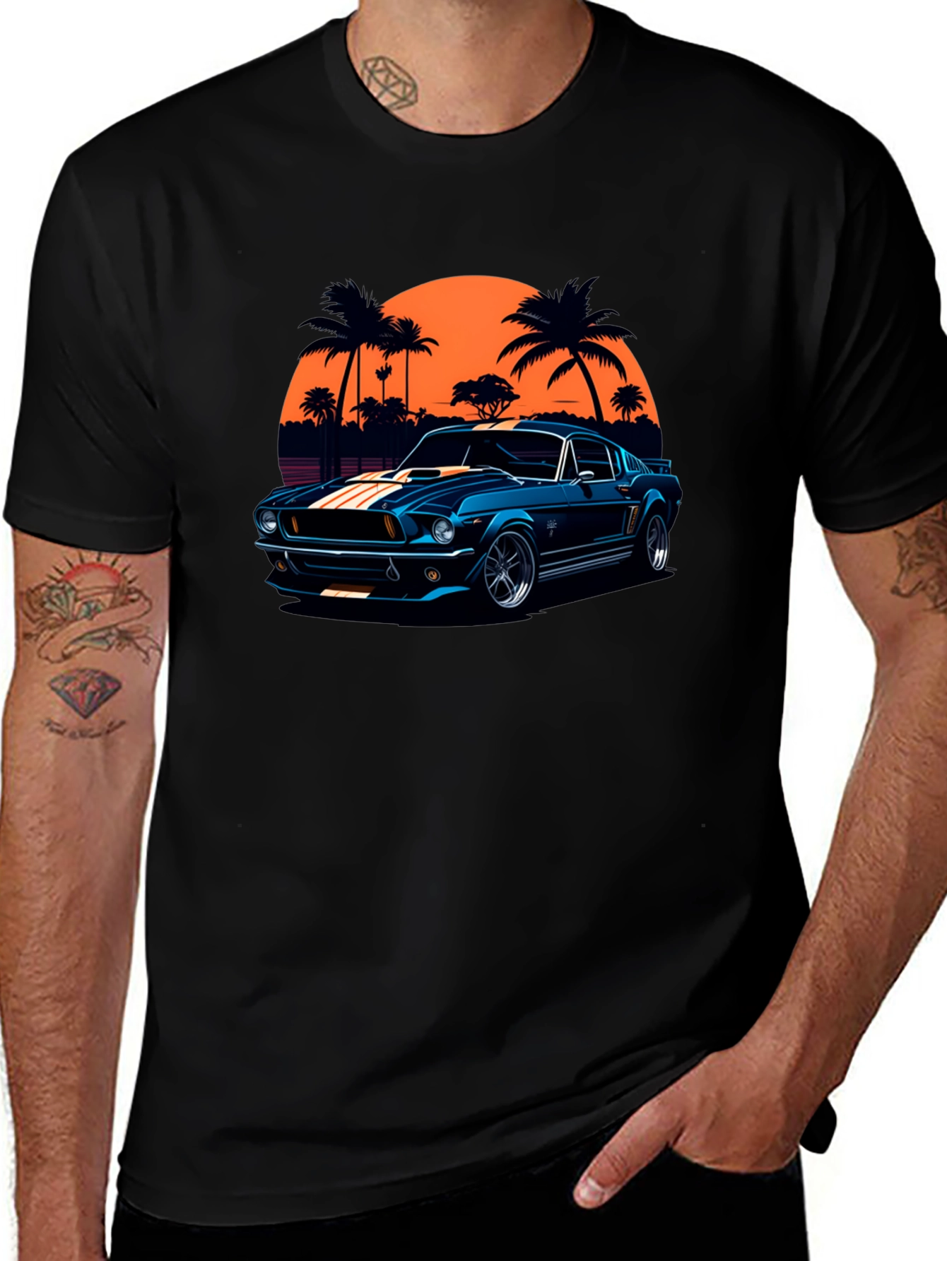 Retro Car Graphic T-Shirt