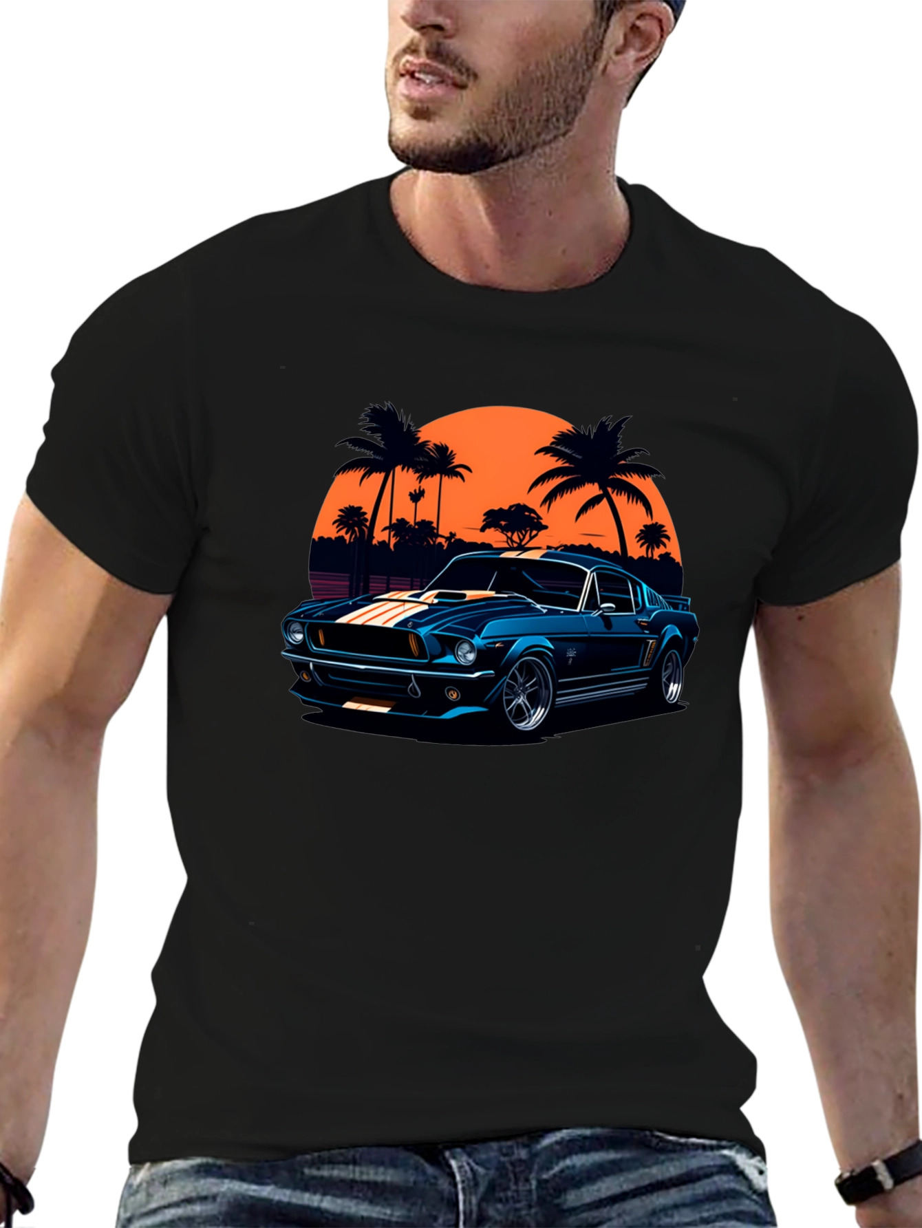 Retro Car Graphic T-Shirt