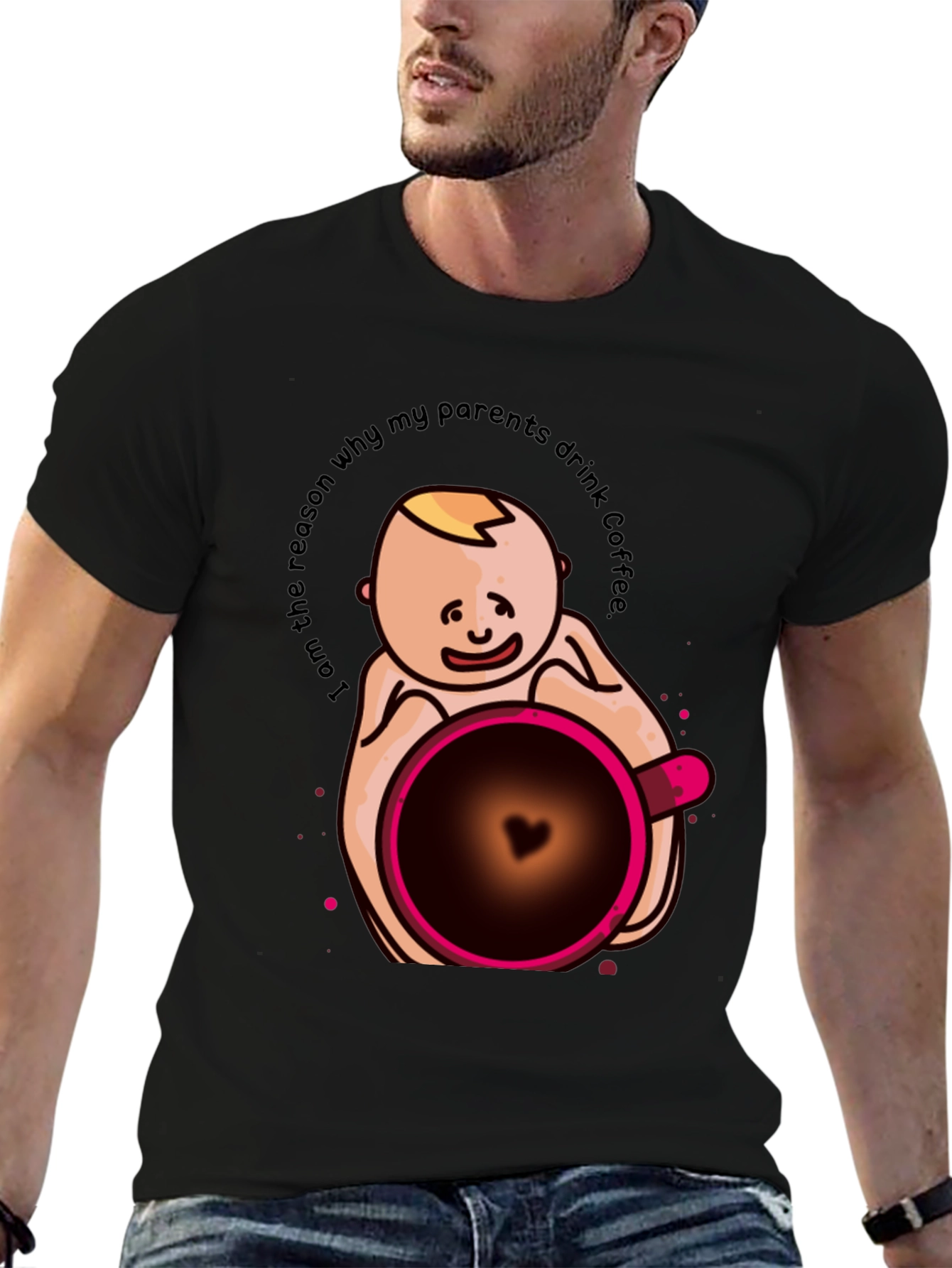 Funny Baby Coffee Graphic T-Shirt - Unisex