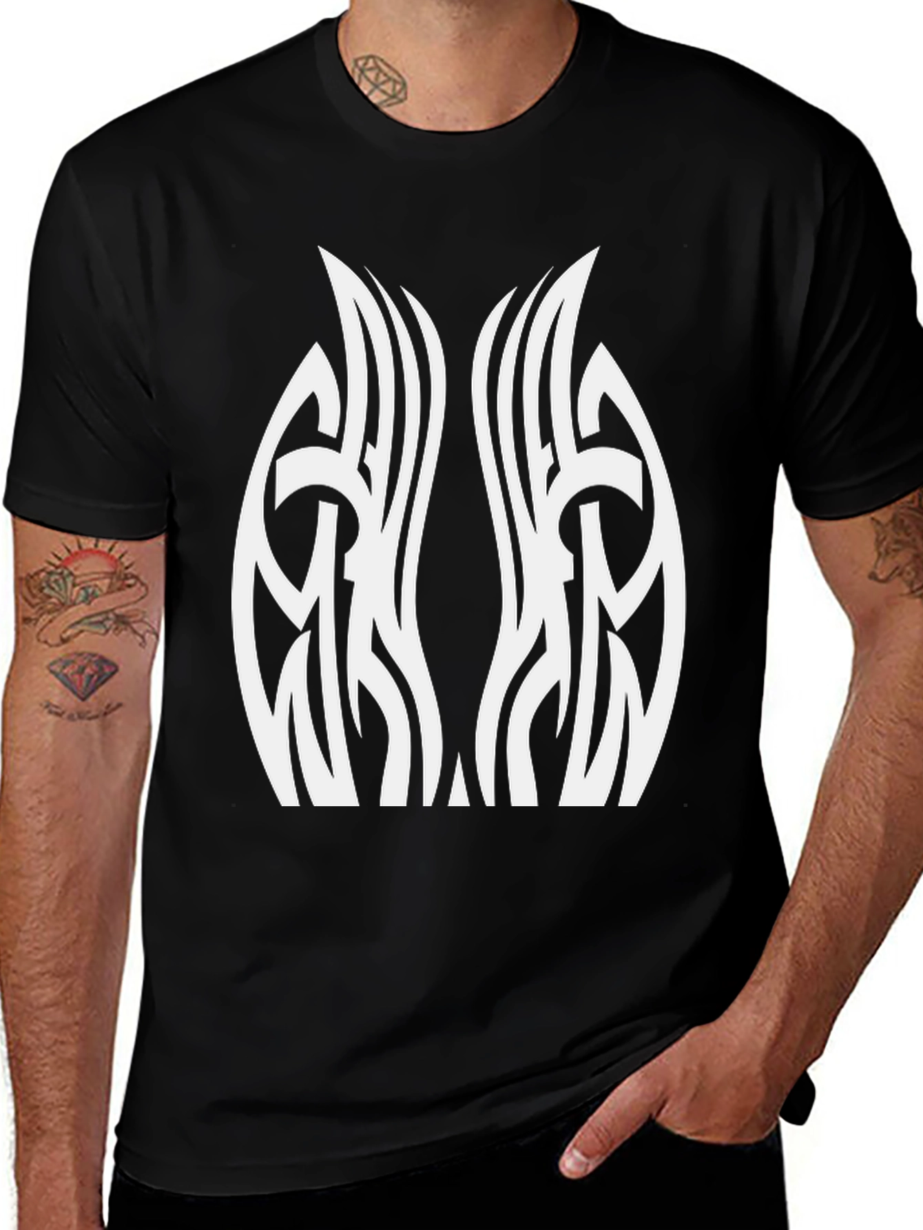 Tribal Graphic Black T-Shirt