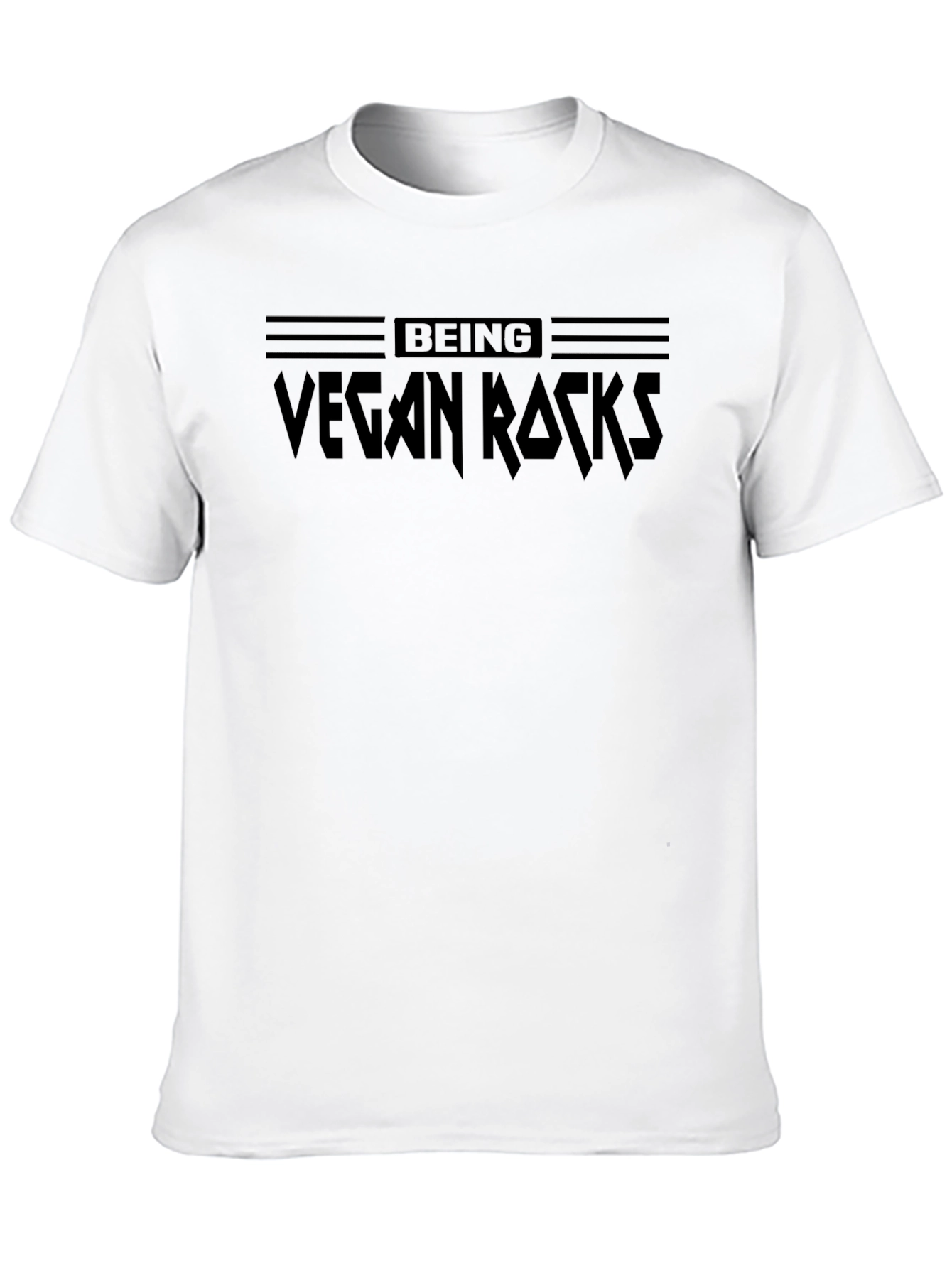 Being Vegan Rocks T-Shirt - Black Graphic Tee