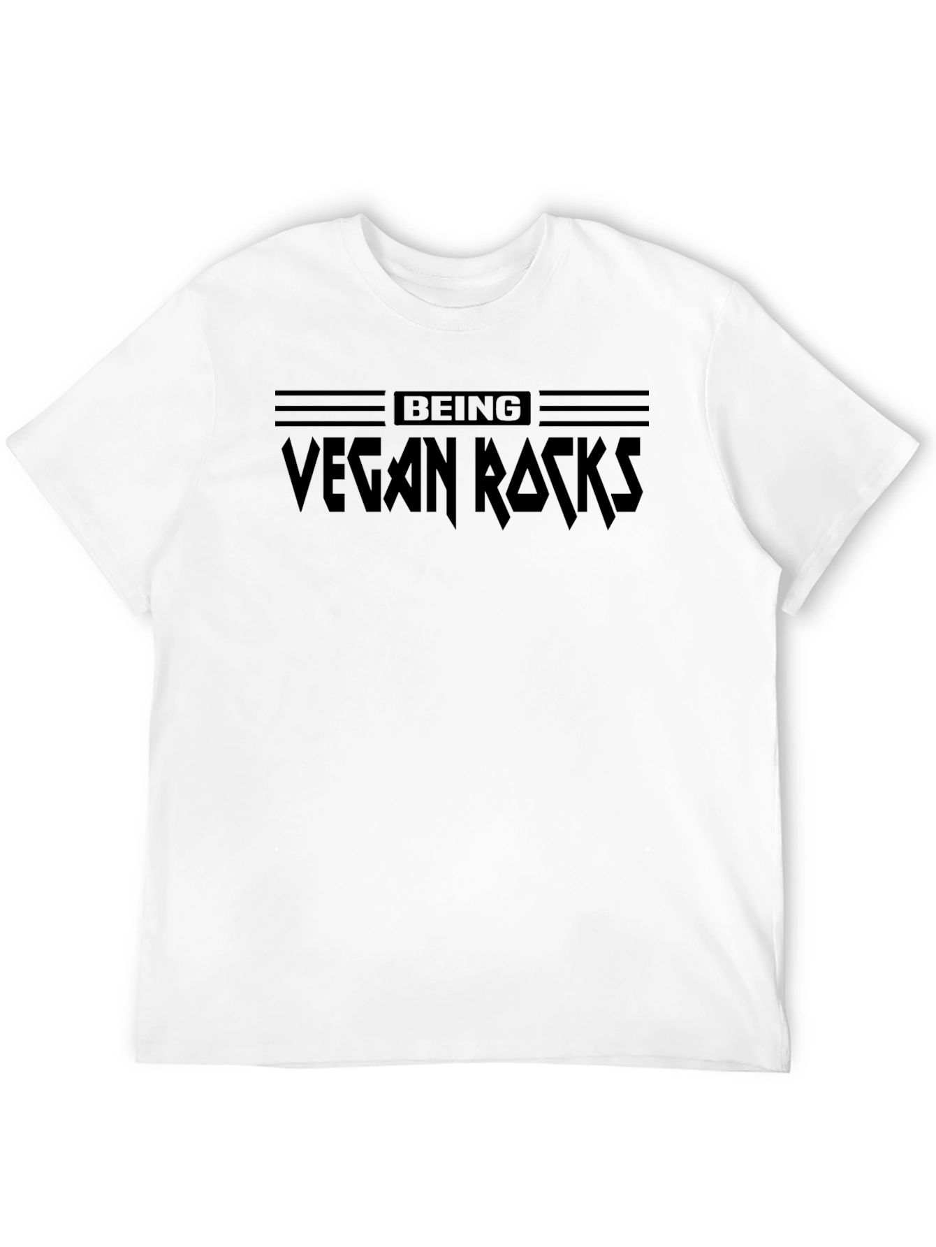Being Vegan Rocks T-Shirt - Black Graphic Tee