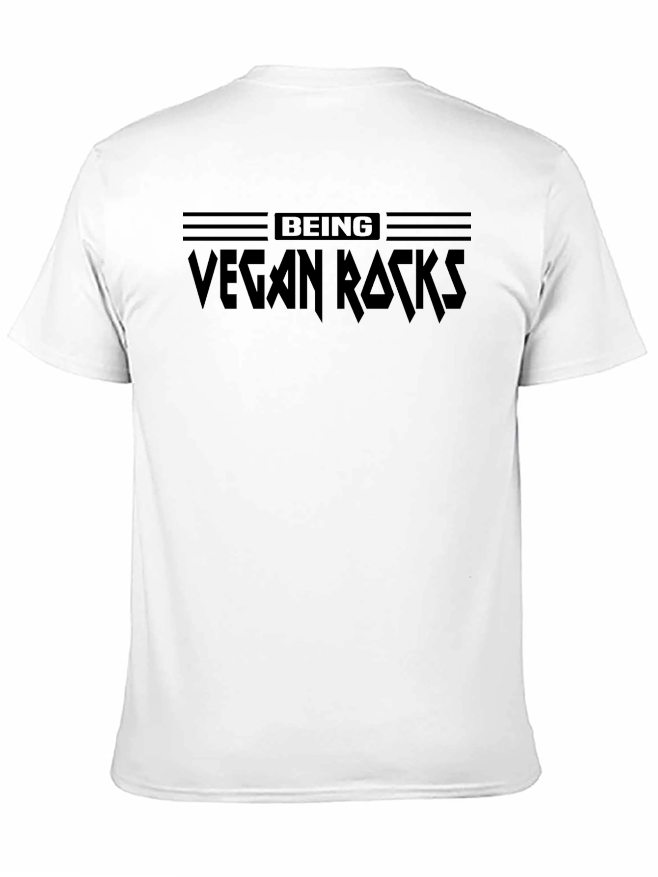 Being Vegan Rocks T-Shirt - Black Graphic Tee