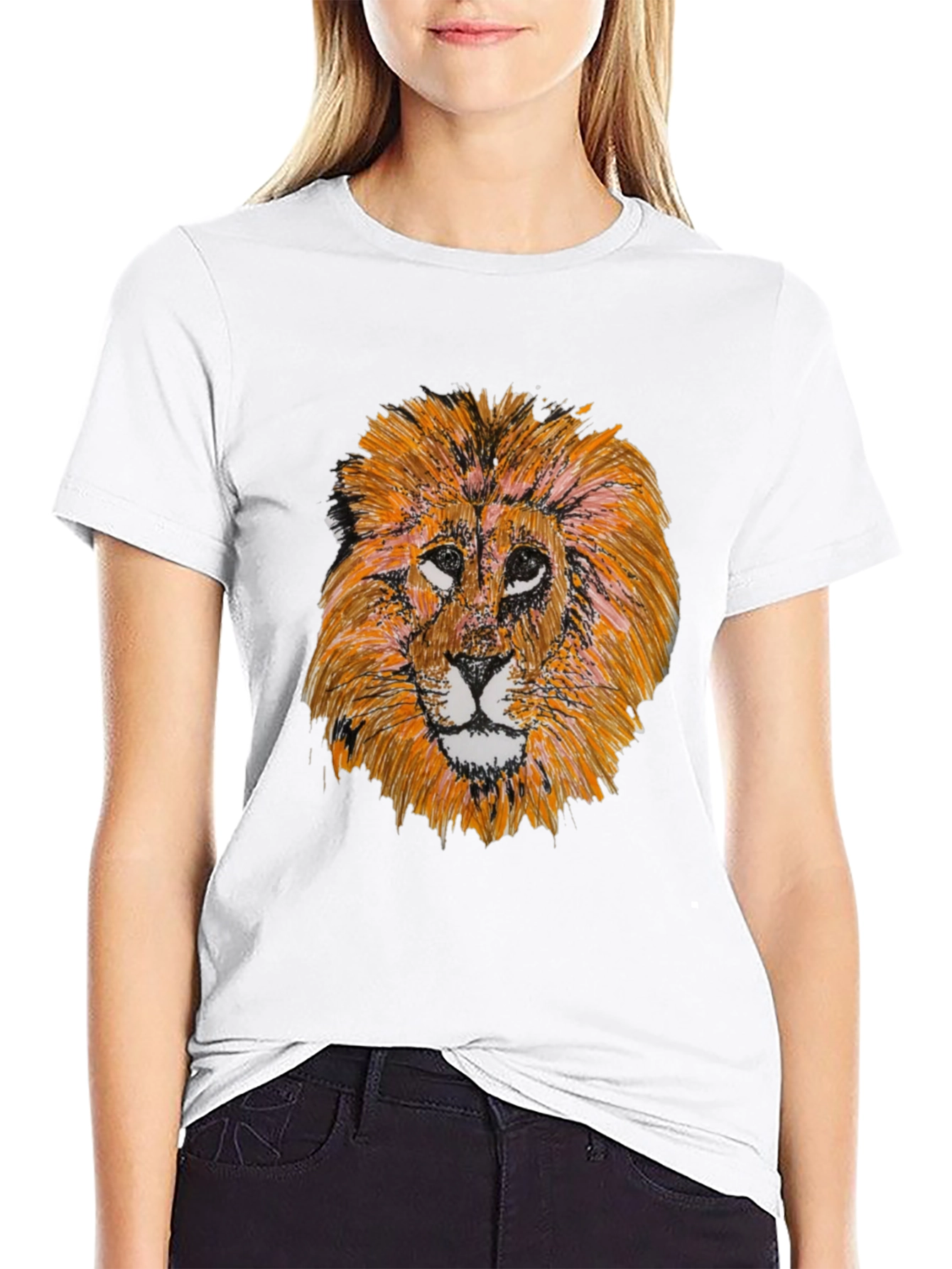 Lion Graphic Tee - Bold Black T-Shirt
