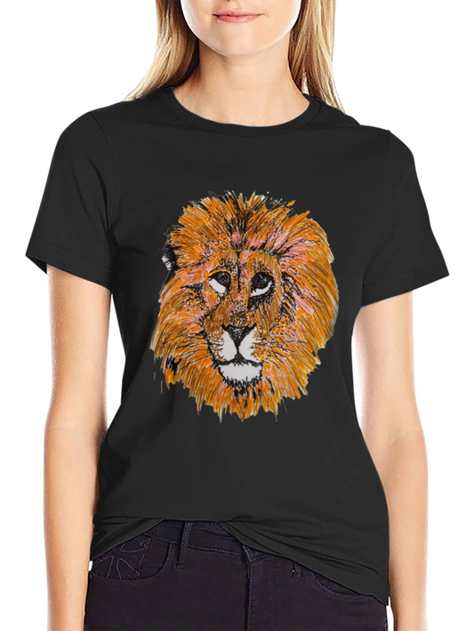 Lion Graphic Tee - Bold Black T-Shirt
