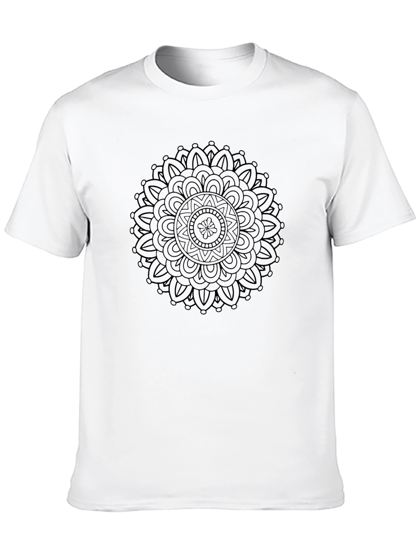 Mandala Print Black T-Shirt - Modern Style