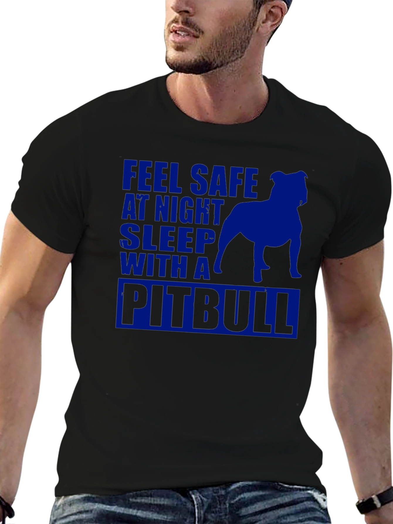 Feel Safe Sleep With Pitbull Graphic Tee