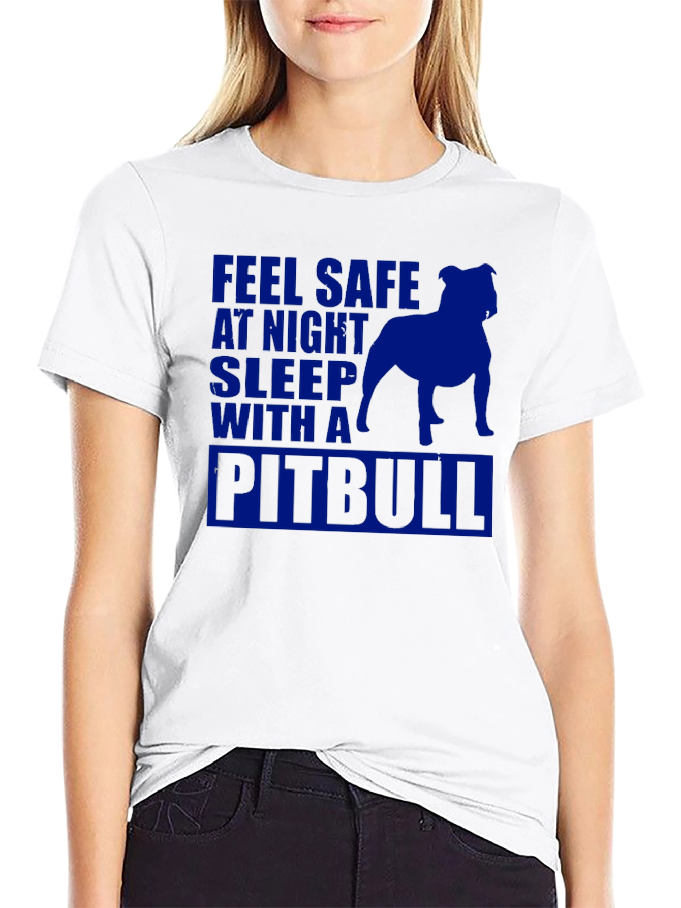 Feel Safe Sleep With Pitbull Graphic Tee