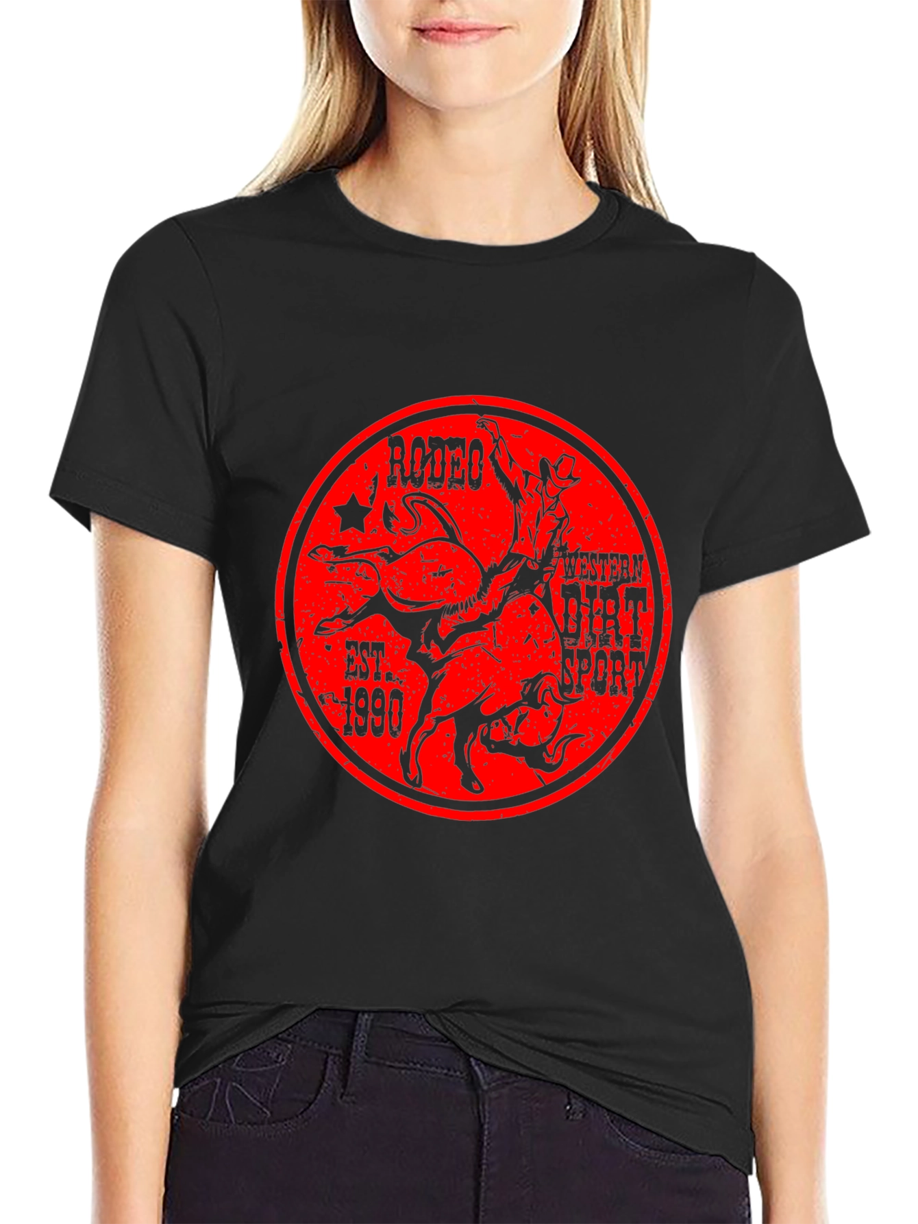 Rodeo Western Dirt Sport Graphic T-Shirt