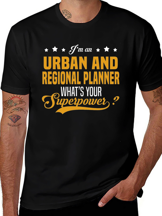 Urban Planner Superpower Black T-Shirt