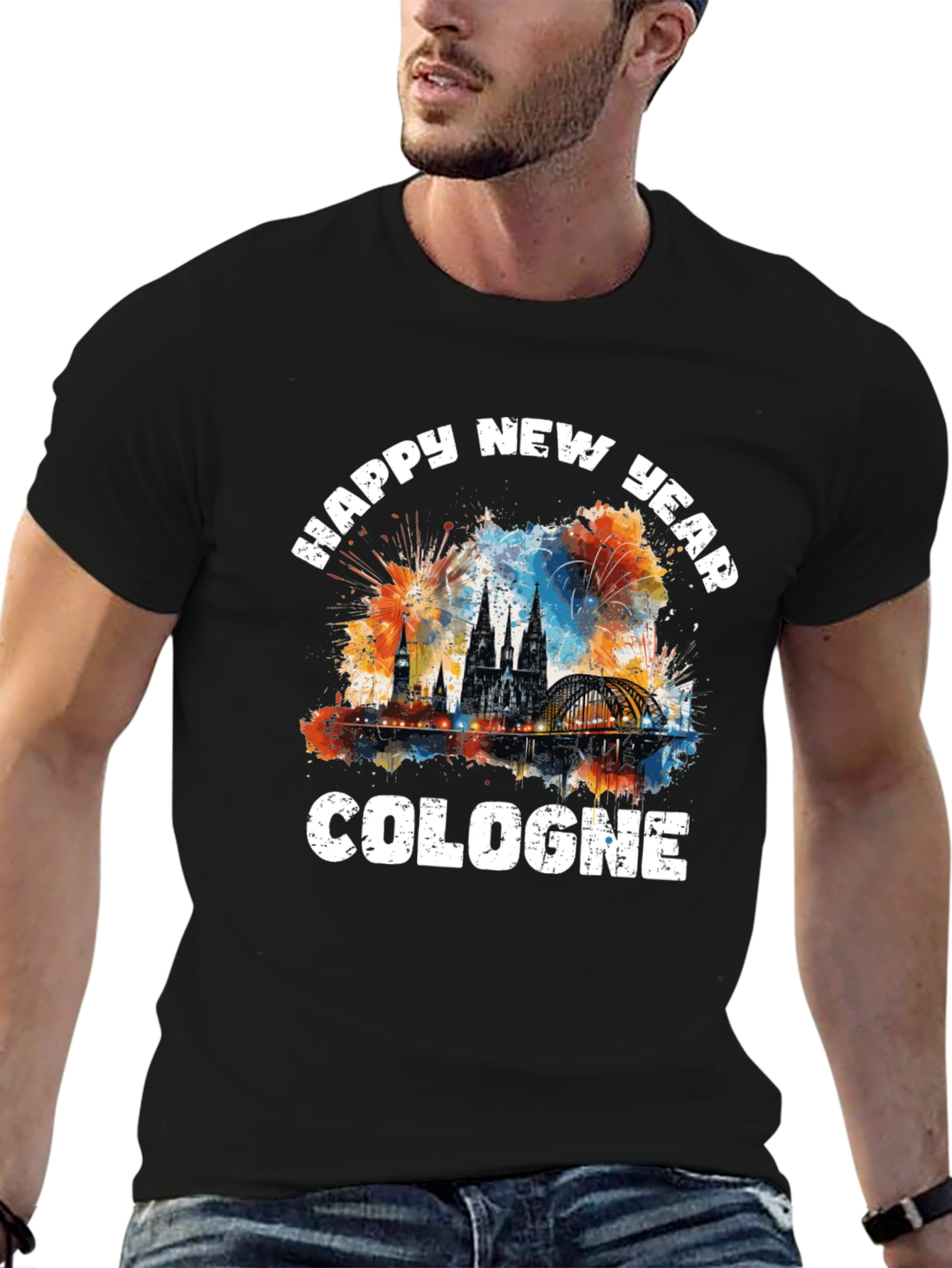 Happy New Year Cologne Graphic T-Shirt