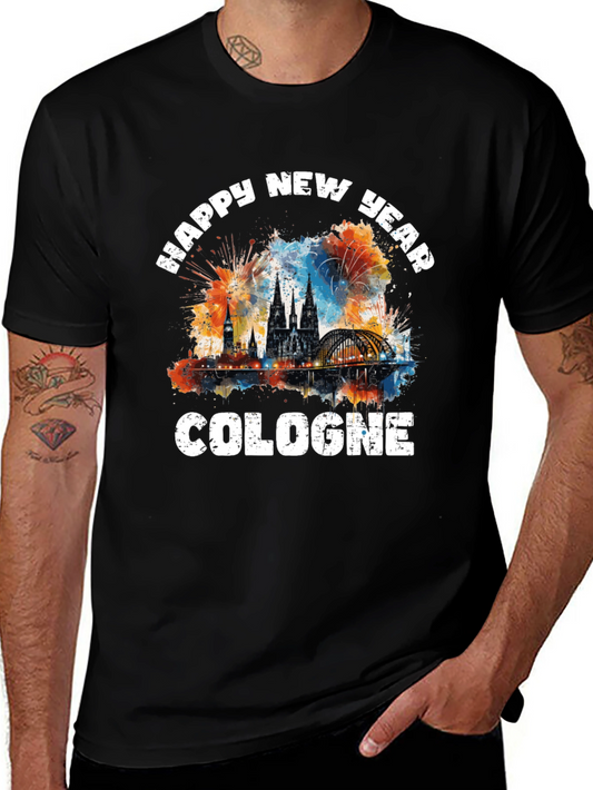 Happy New Year Cologne Graphic T-Shirt
