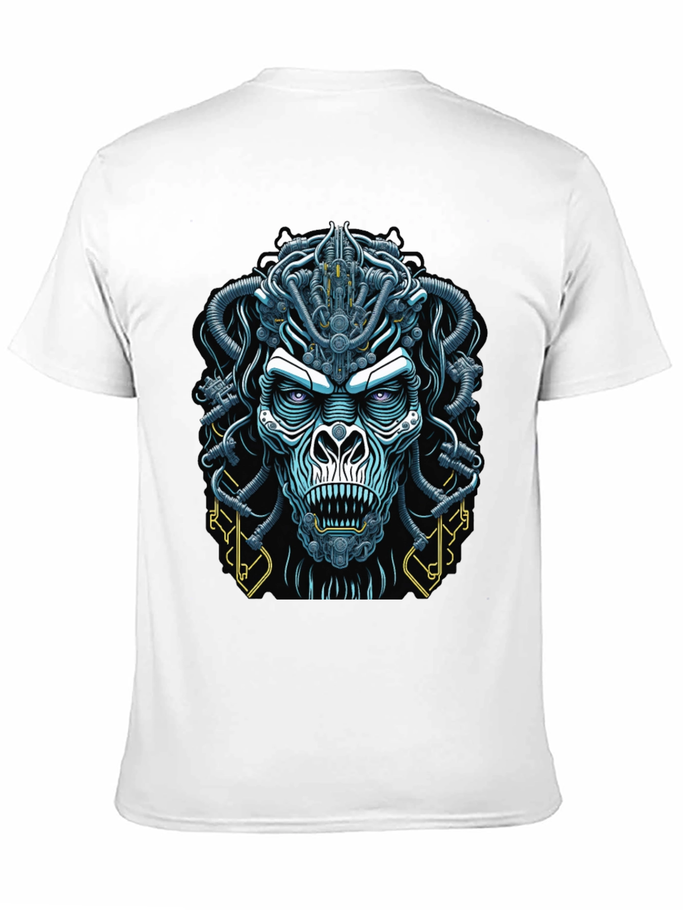 Cyberpunk Gorilla Graphic Tee - Bold Black