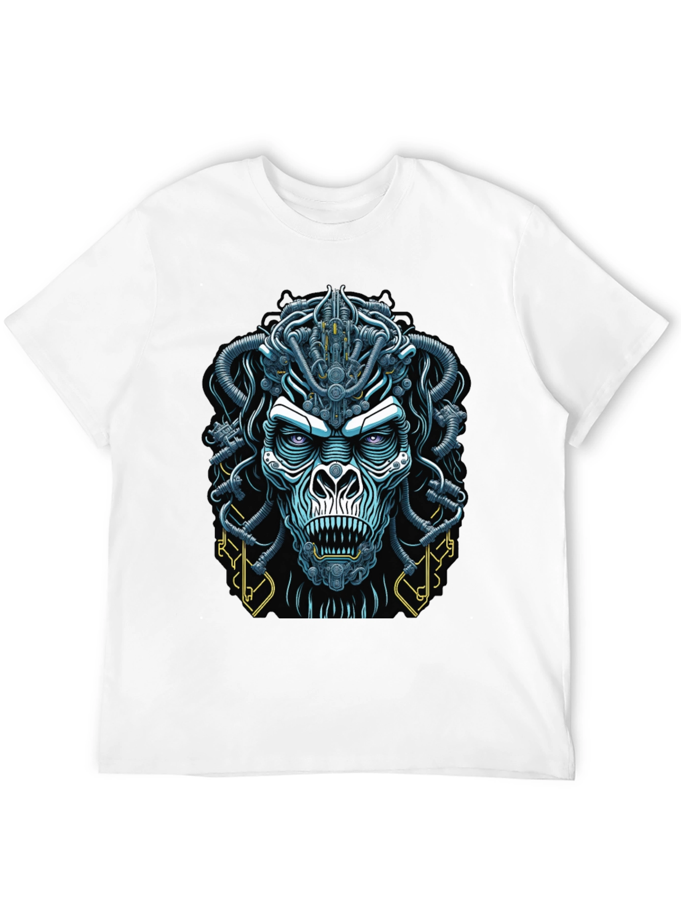 Cyberpunk Gorilla Graphic Tee - Bold Black