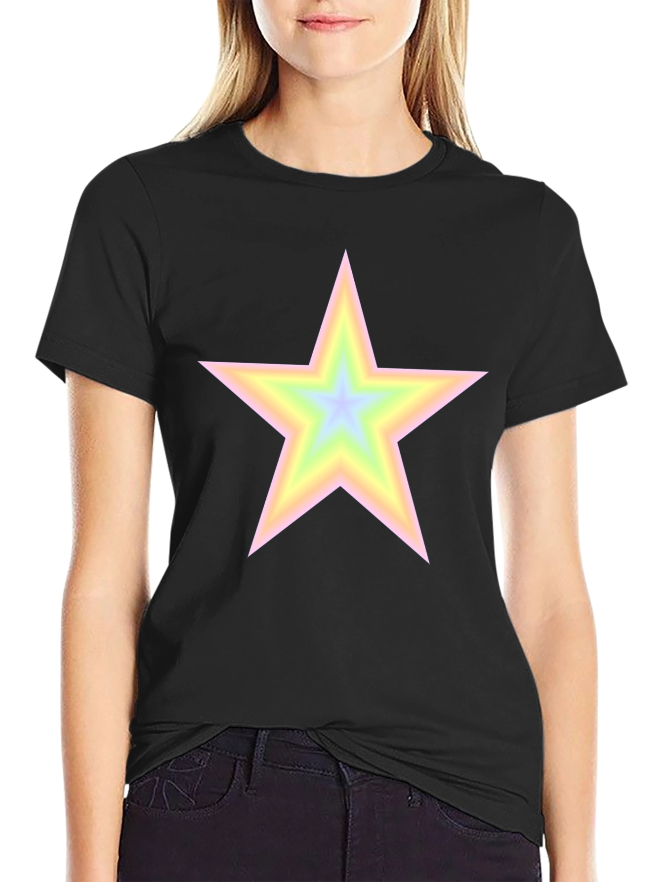 Star Graphic Tee - Mens Black T-Shirt