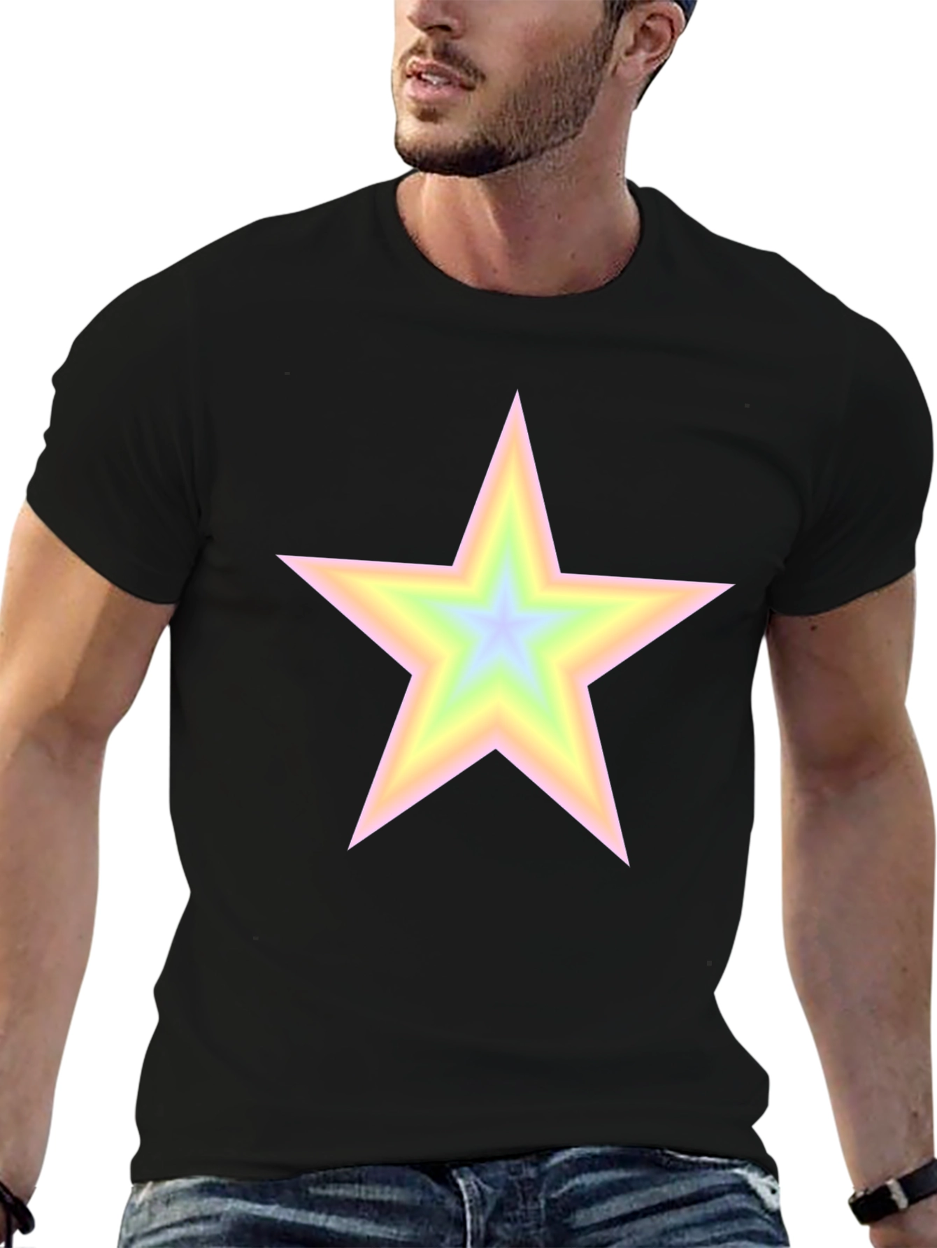 Star Graphic Tee - Mens Black T-Shirt