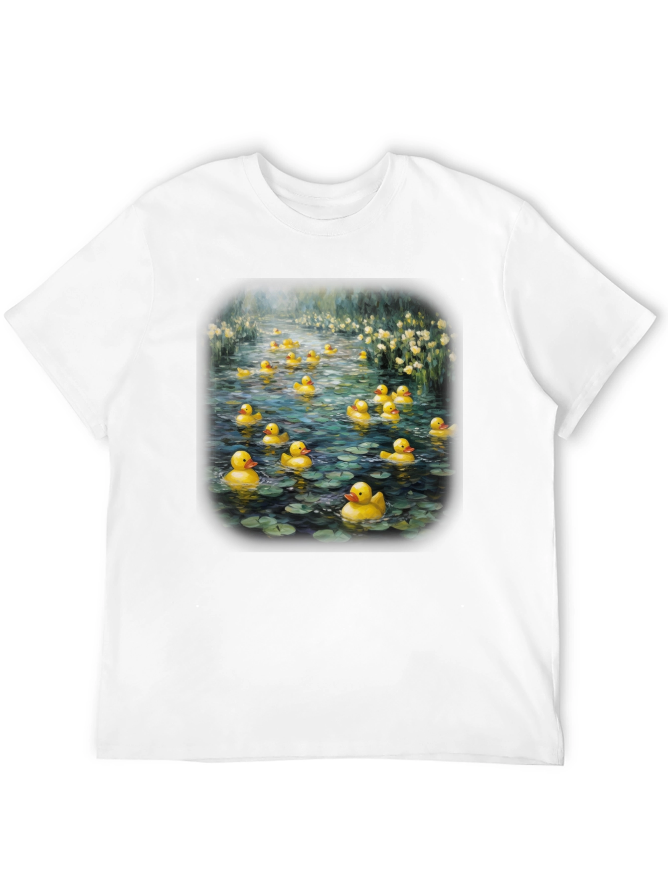 Duck Pond Graphic Tee - Unique Black T-Shirt