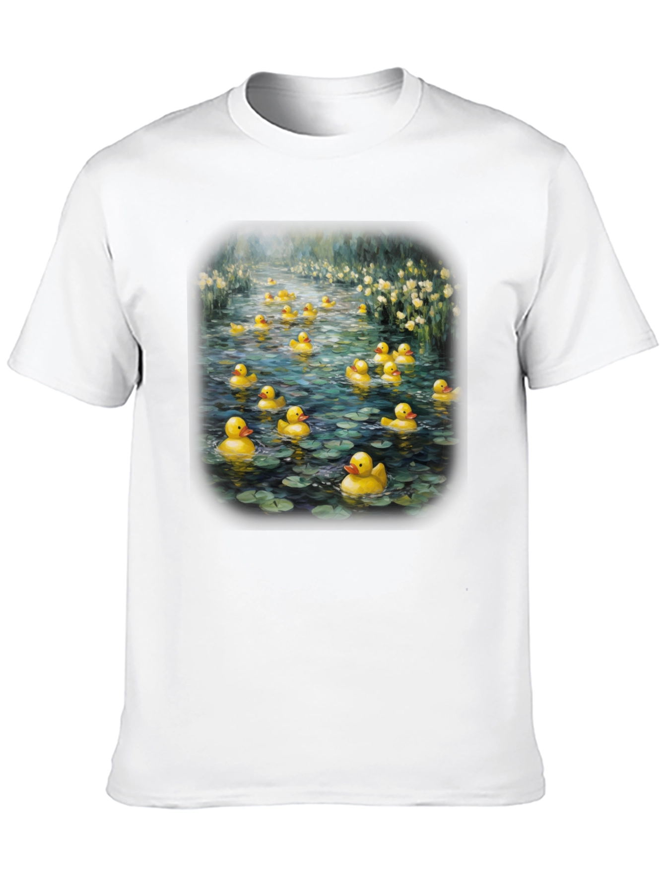 Duck Pond Graphic Tee - Unique Black T-Shirt