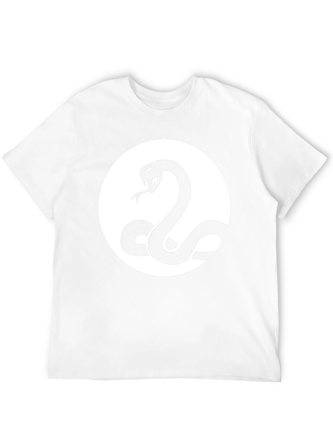 Snake Circle Graphic Tee - Black