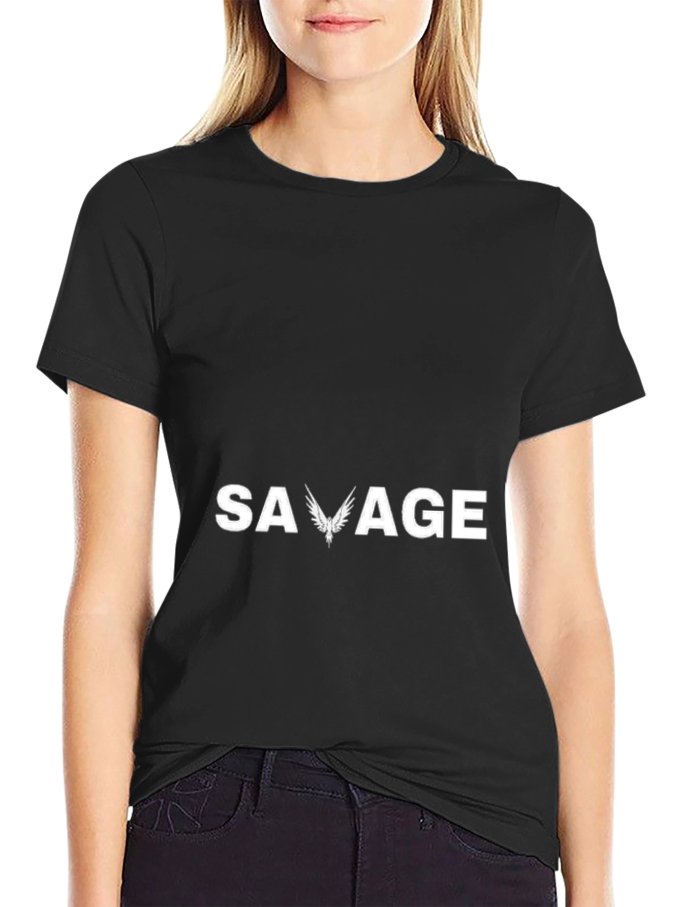 Savage Graphic Print Black T-Shirt