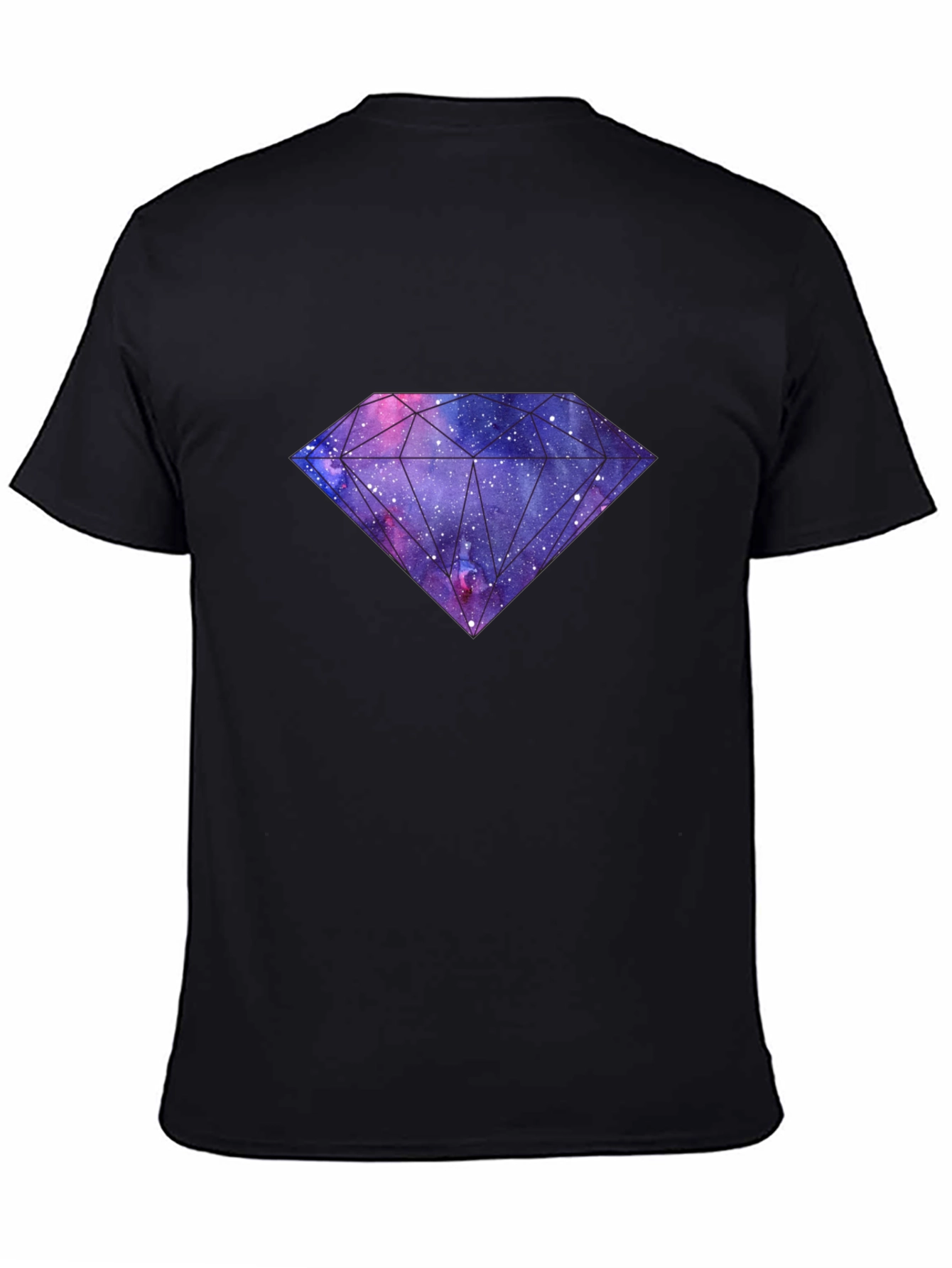 Galaxy Diamond Graphic T-Shirt - Black