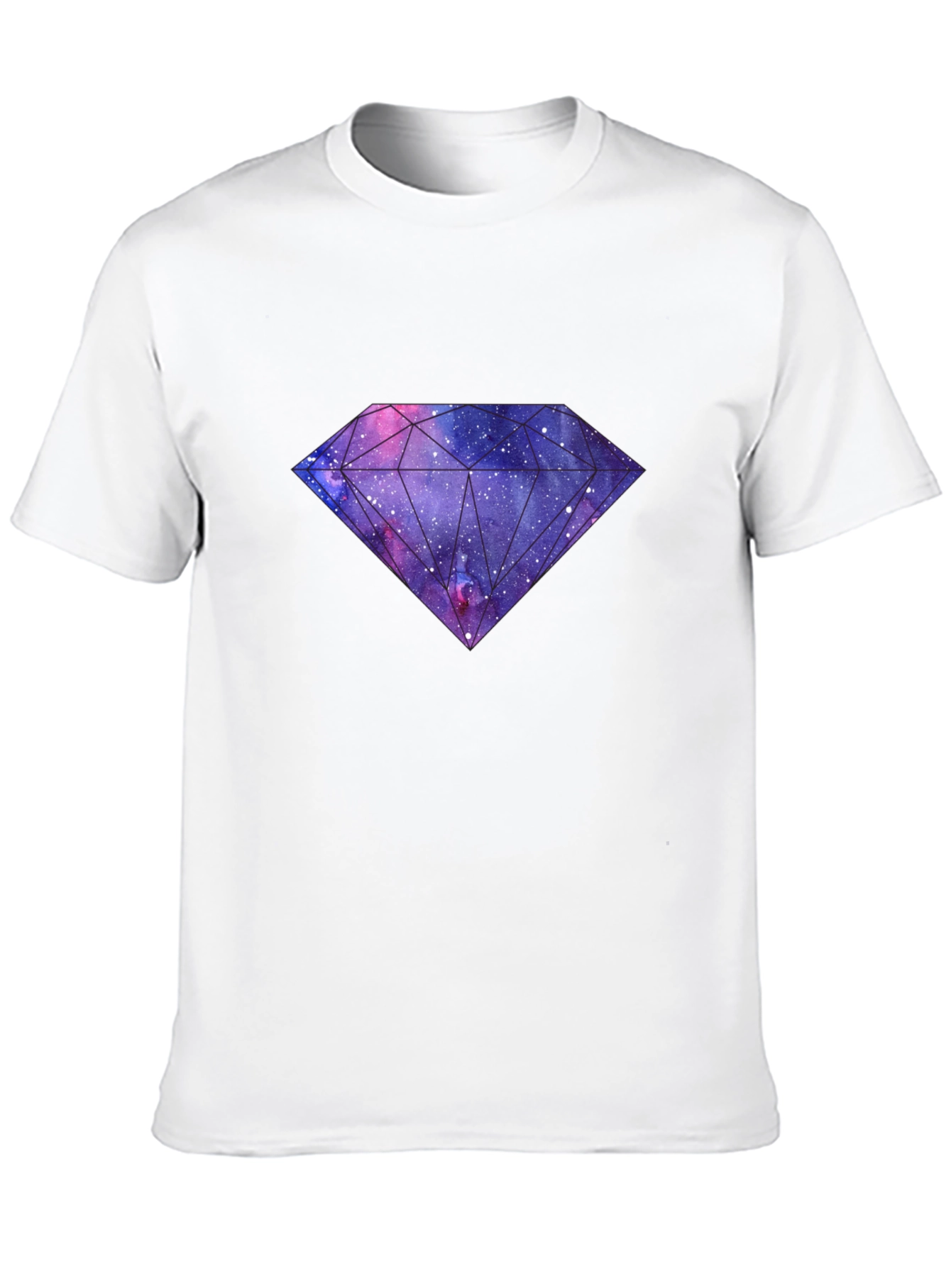 Galaxy Diamond Graphic T-Shirt - Black