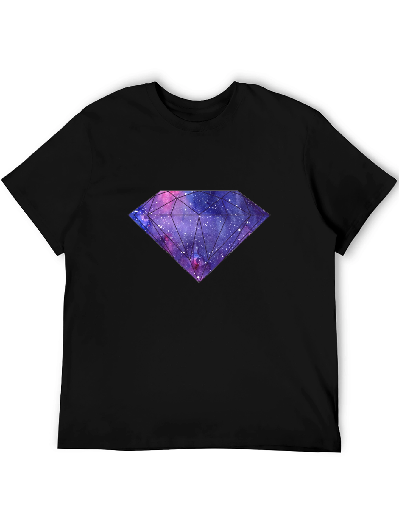 Galaxy Diamond Graphic T-Shirt - Black