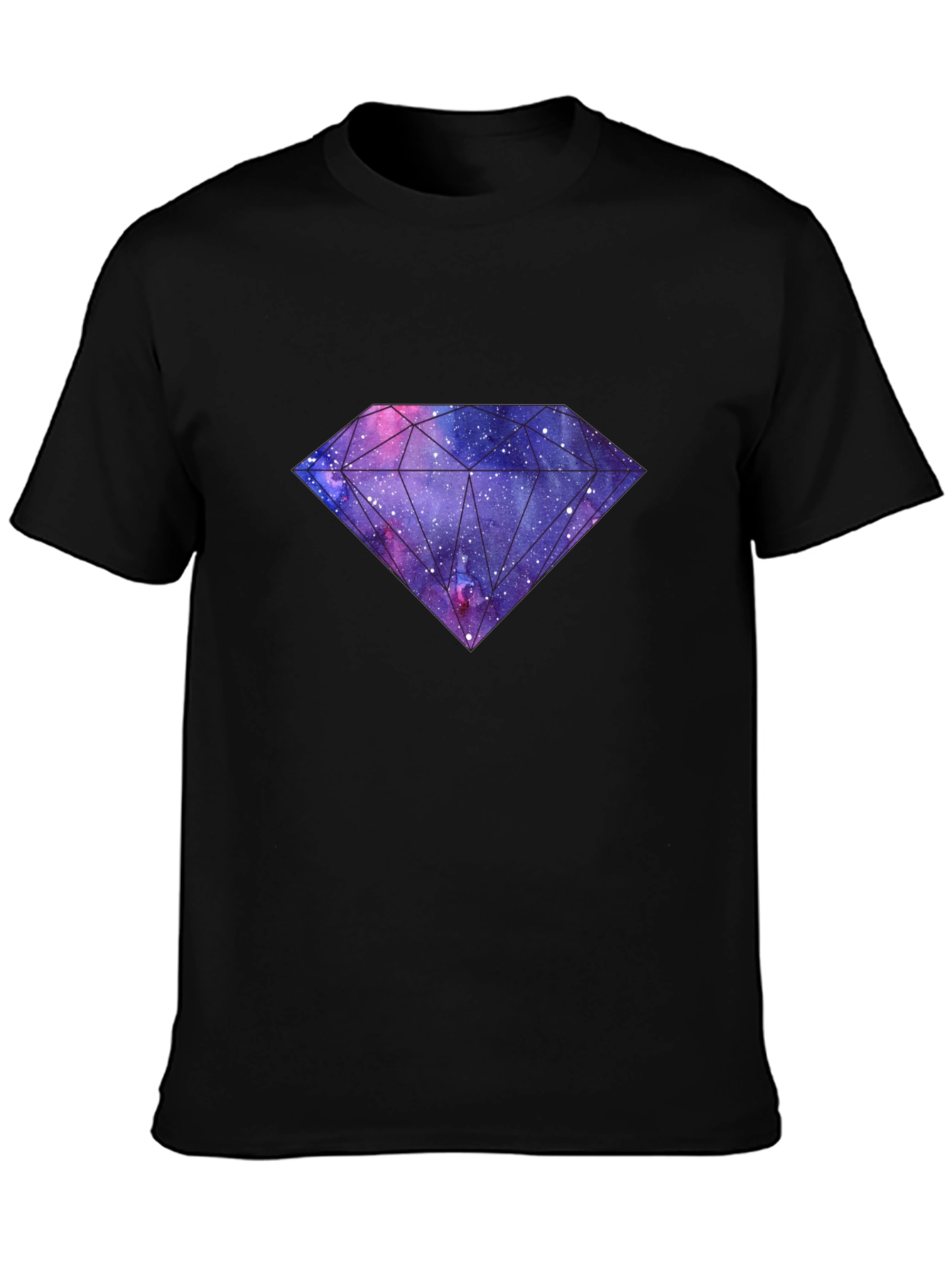Galaxy Diamond Graphic T-Shirt - Black
