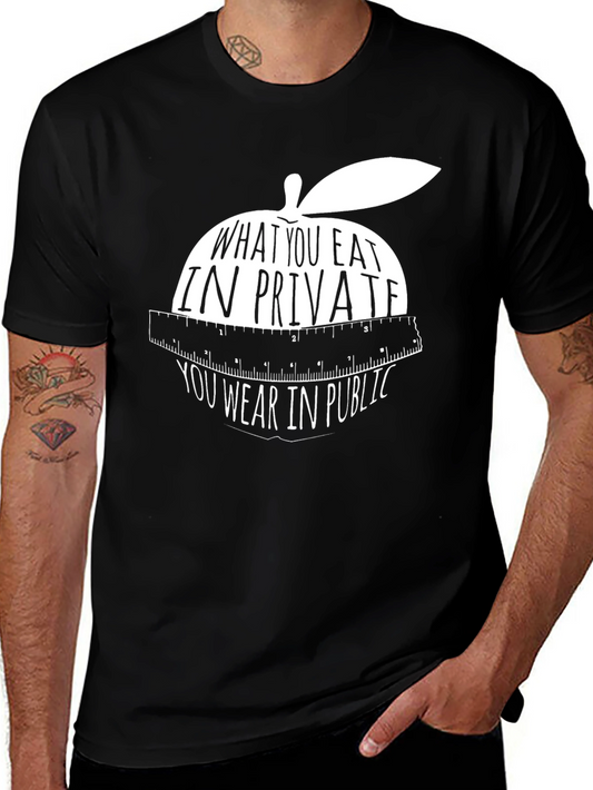 Apple Diet Slogan T-Shirt - You Are What You Eat!