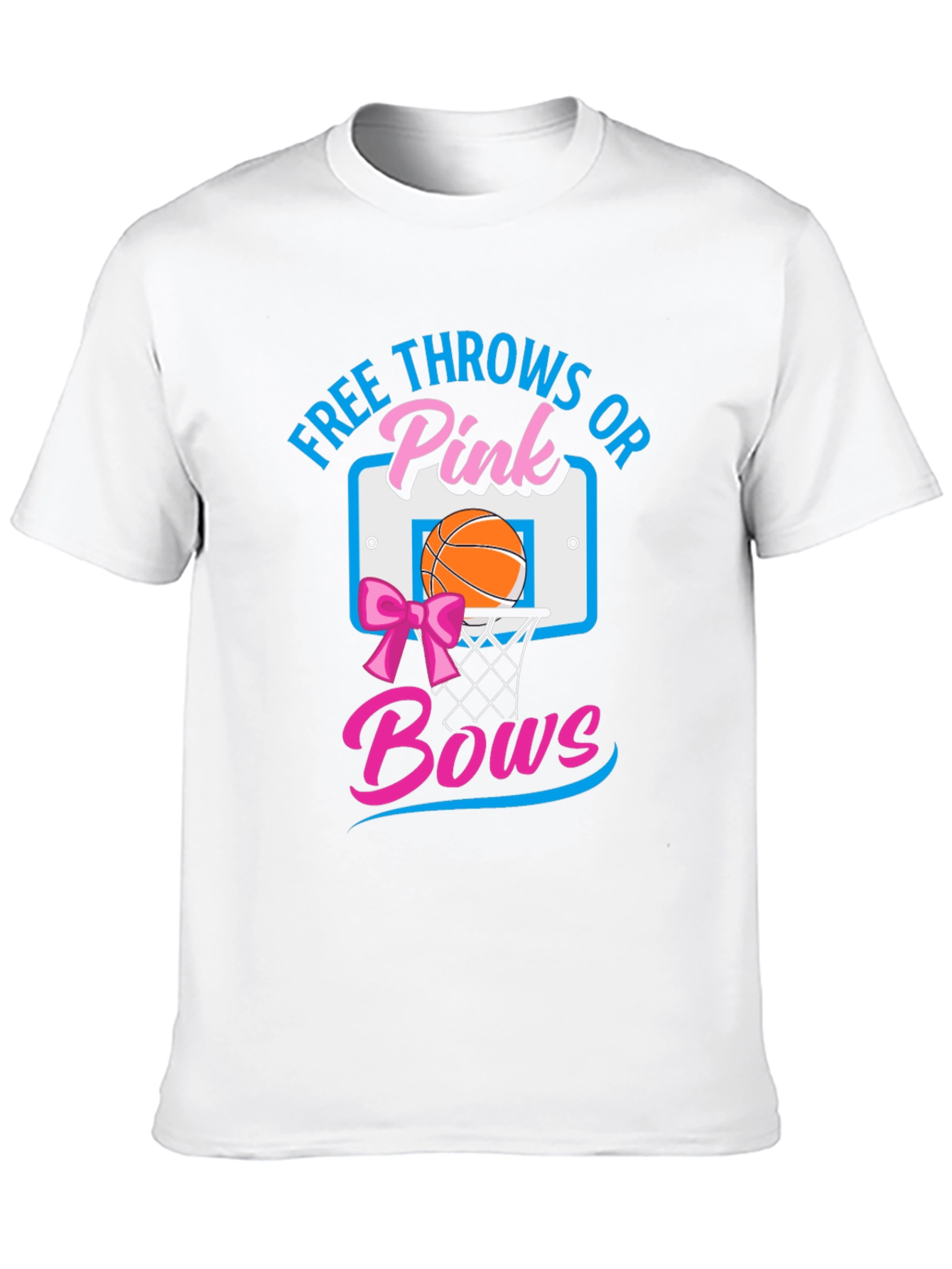 Free Throws or Pink Bows Gender Reveal Shirt