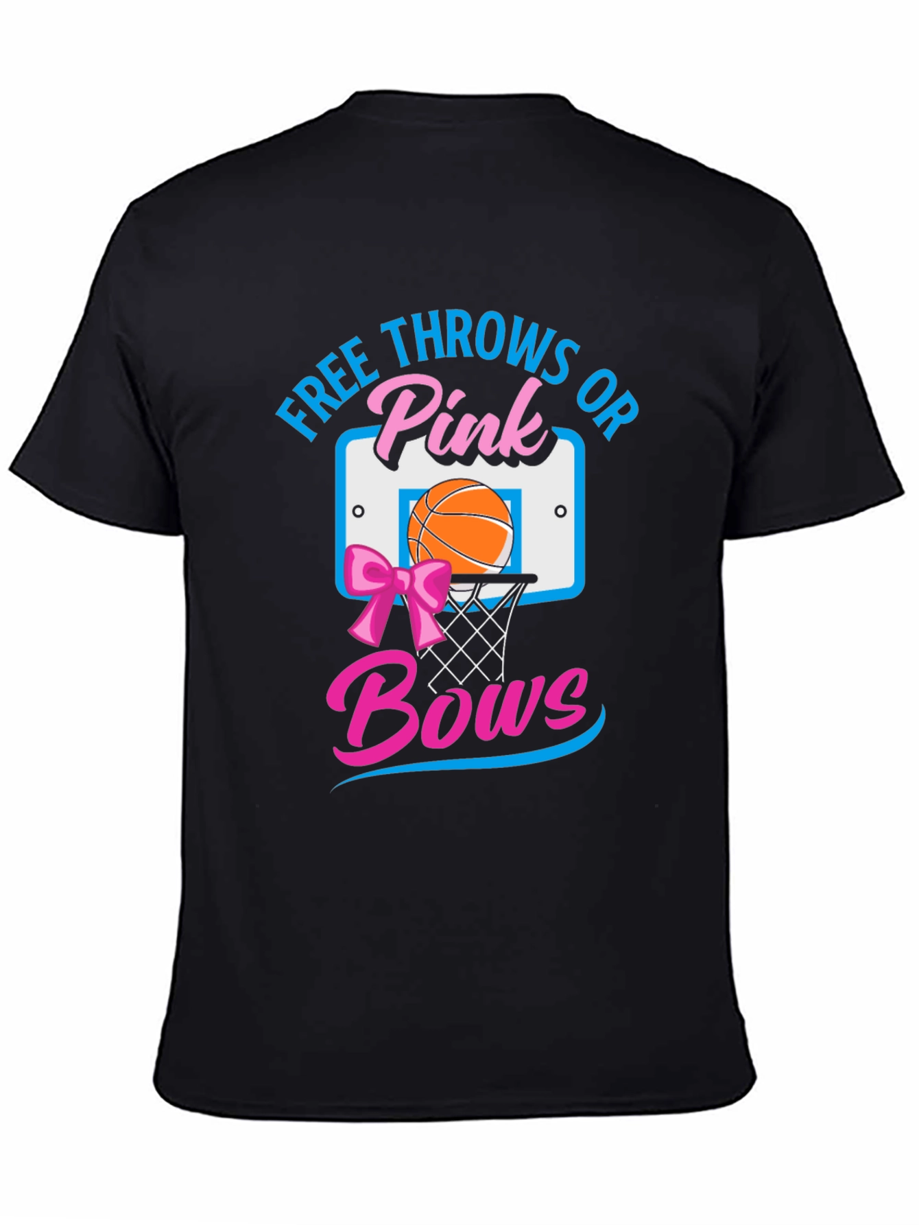 Free Throws or Pink Bows Gender Reveal Shirt