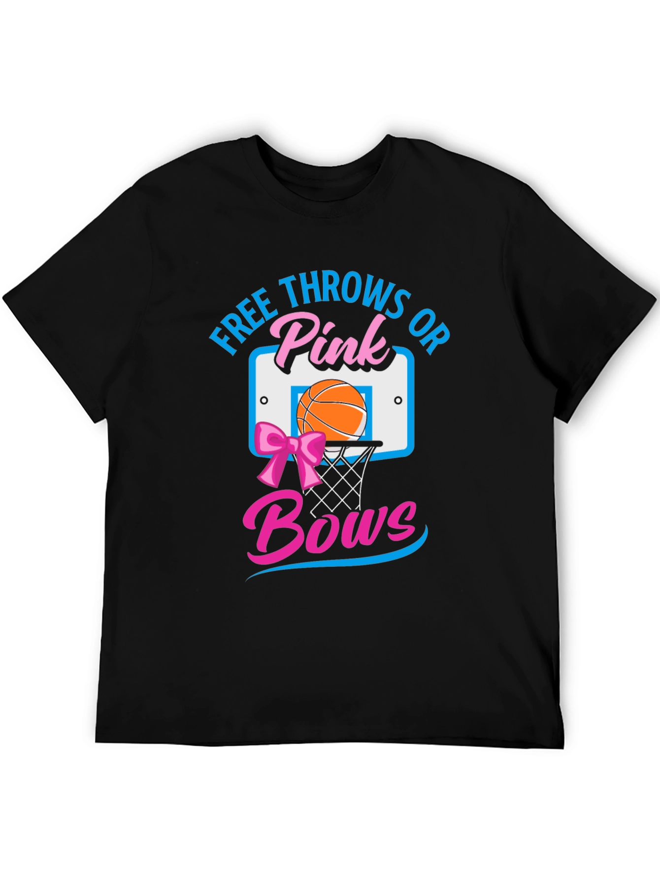 Free Throws or Pink Bows Gender Reveal Shirt