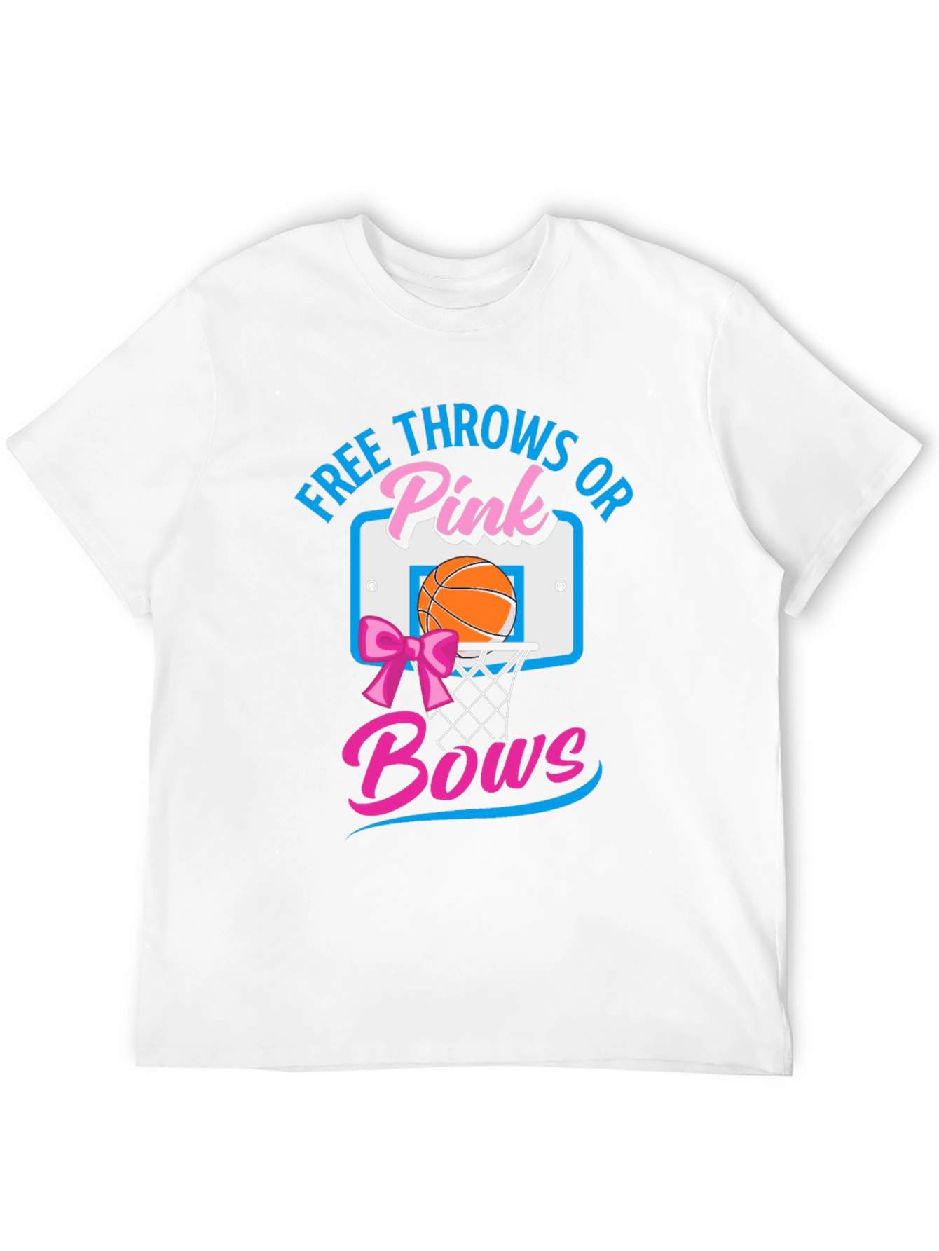 Free Throws or Pink Bows Gender Reveal Shirt