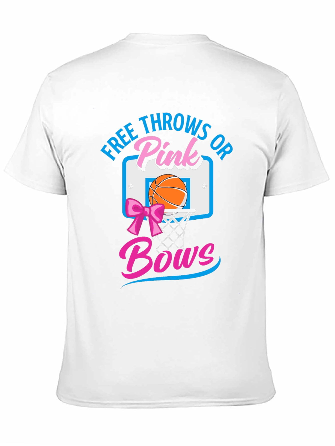 Free Throws or Pink Bows Gender Reveal Shirt