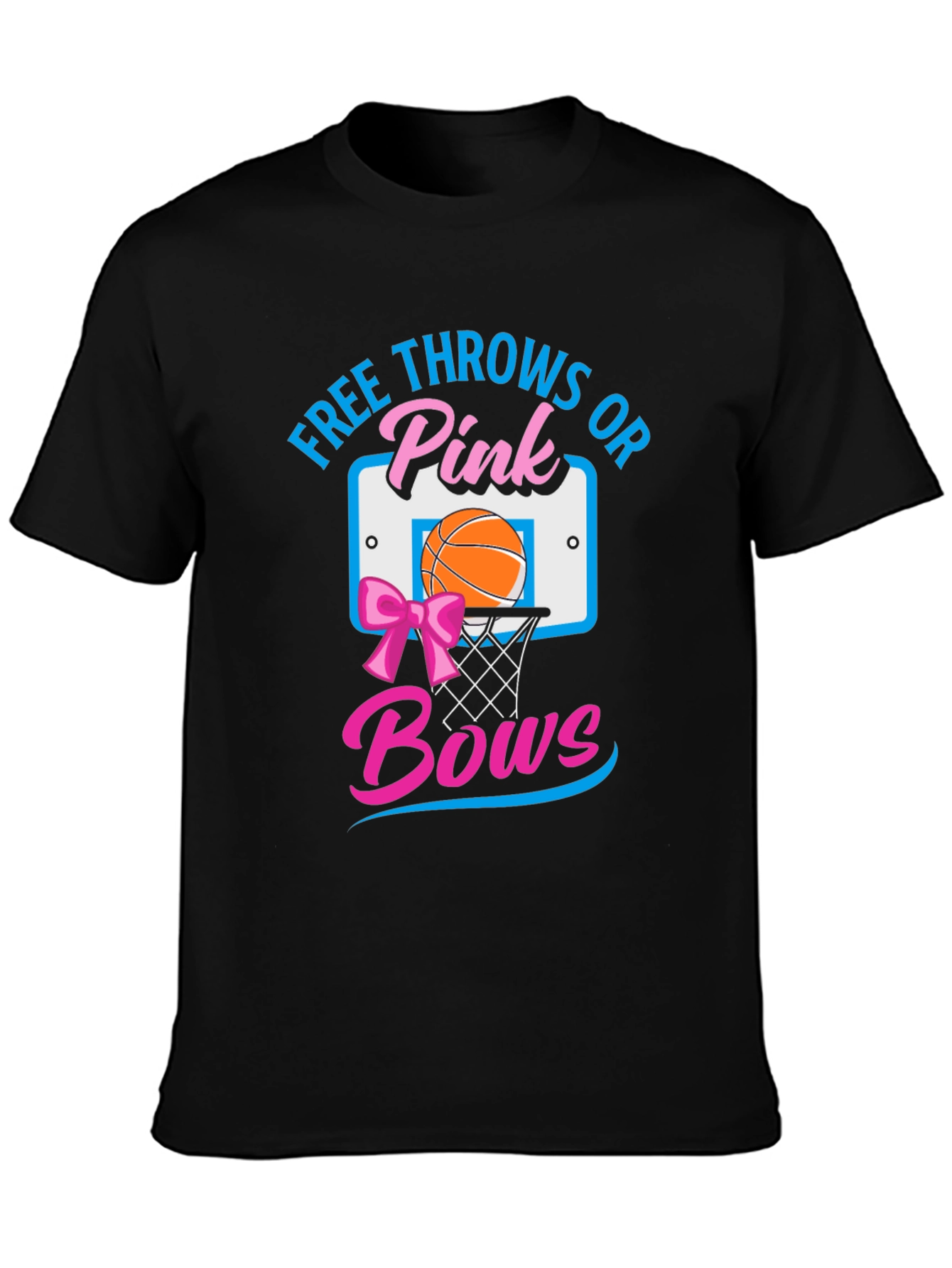 Free Throws or Pink Bows Gender Reveal Shirt