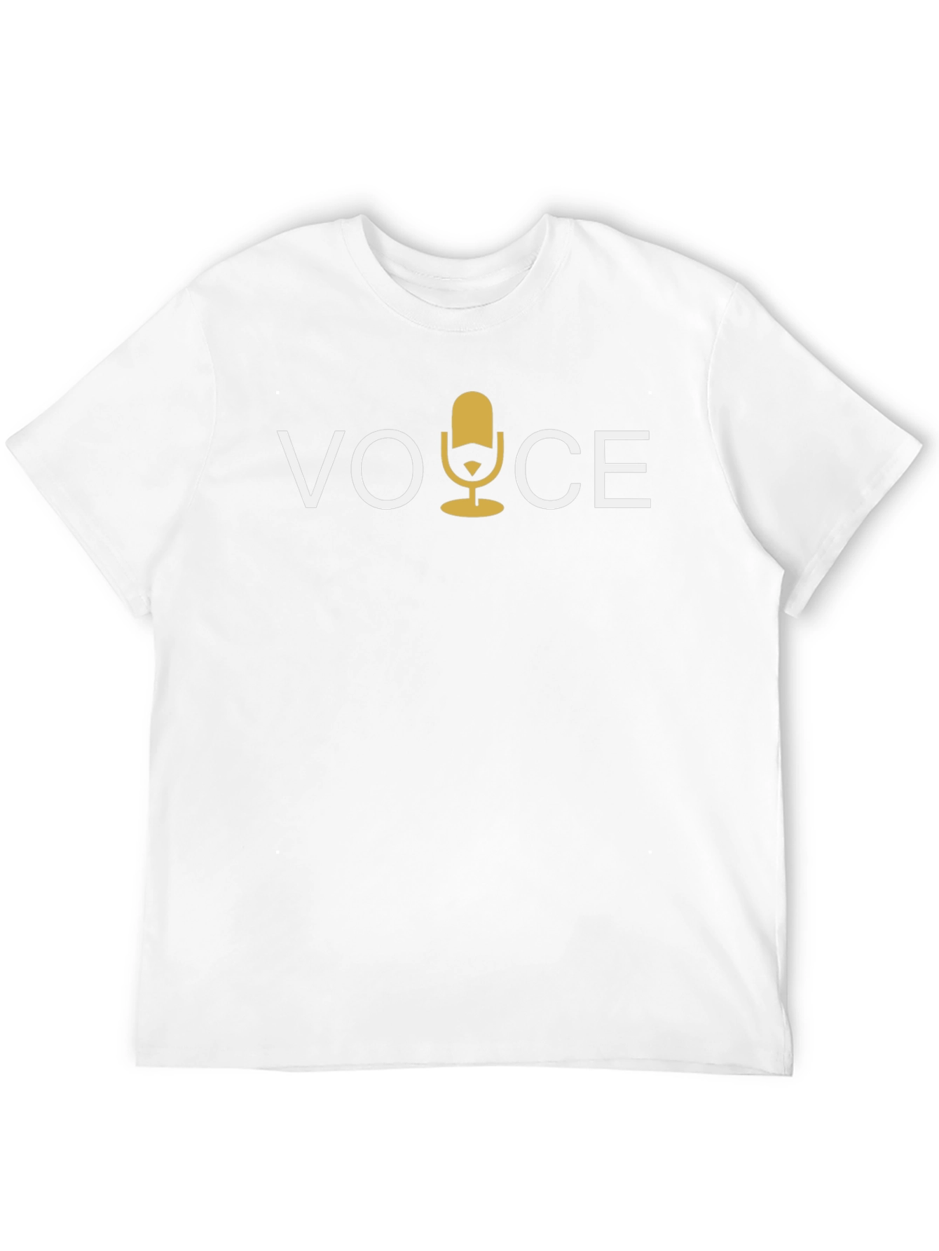 Voice Graphic Tee - Microphone Design Black Cotton T-Shirt