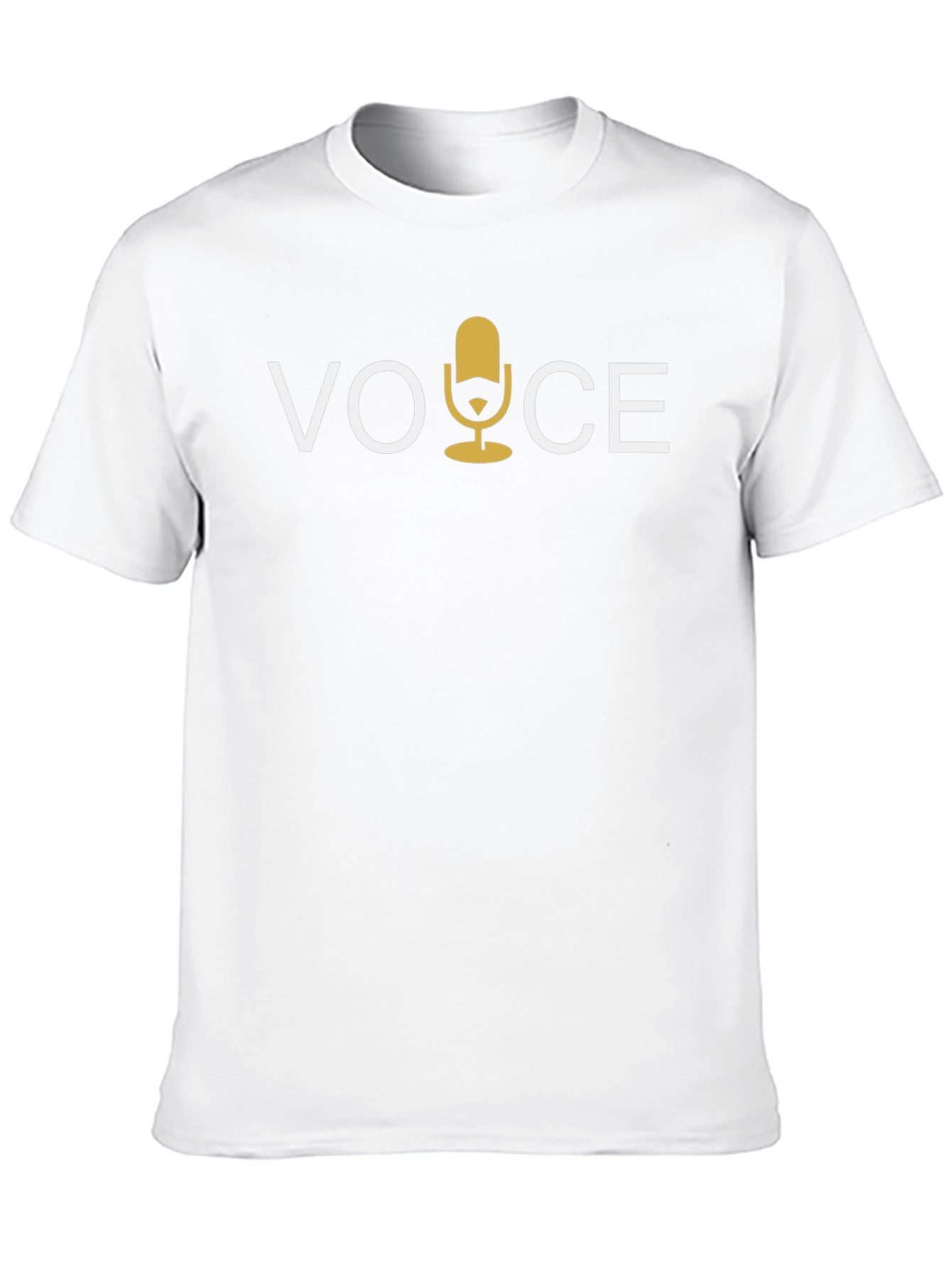 Voice Graphic Tee - Microphone Design Black Cotton T-Shirt