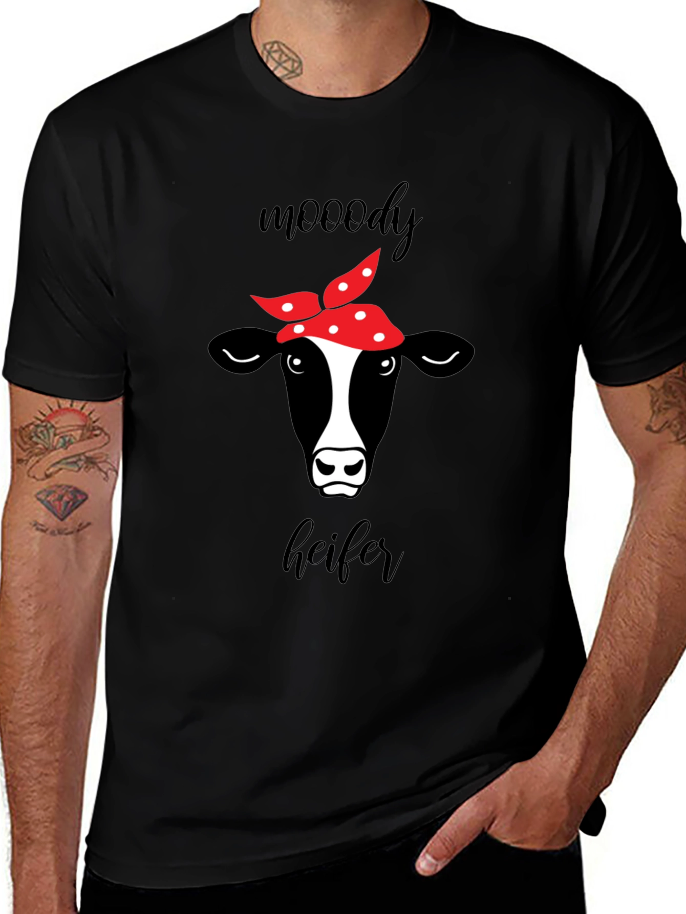 Moody Heifer Graphic T-Shirt