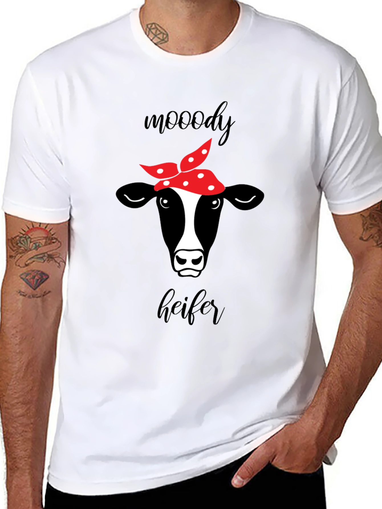 Moody Heifer Graphic T-Shirt