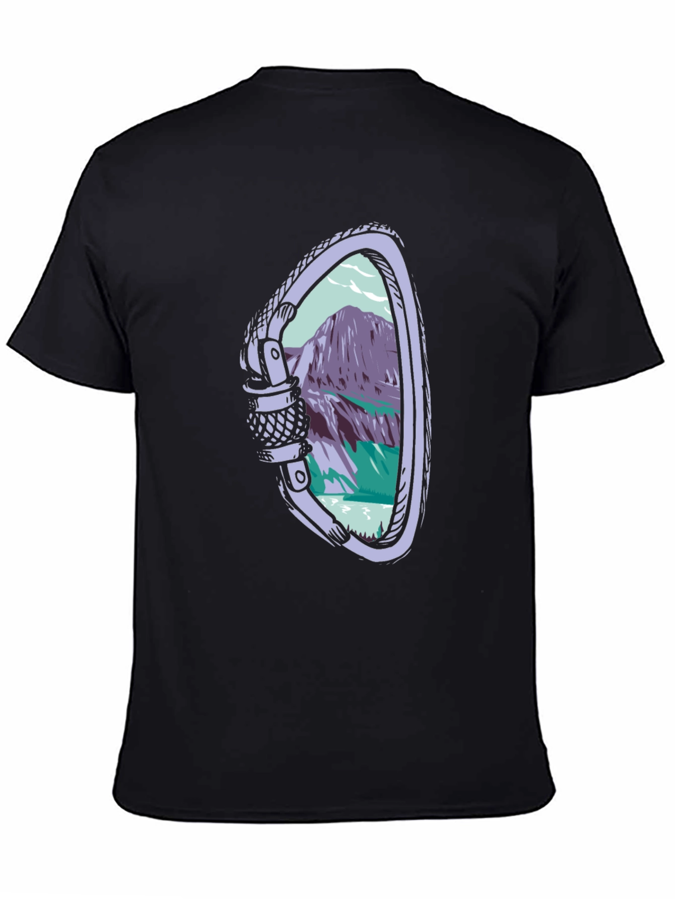 Carabiner Mountain View Graphic Tee - Black