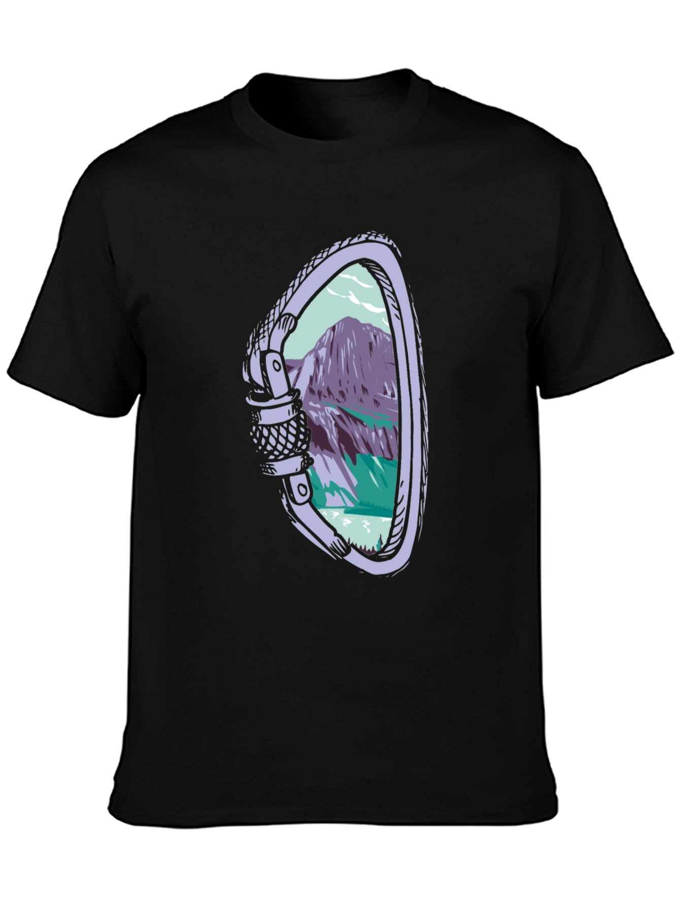Carabiner Mountain View Graphic Tee - Black